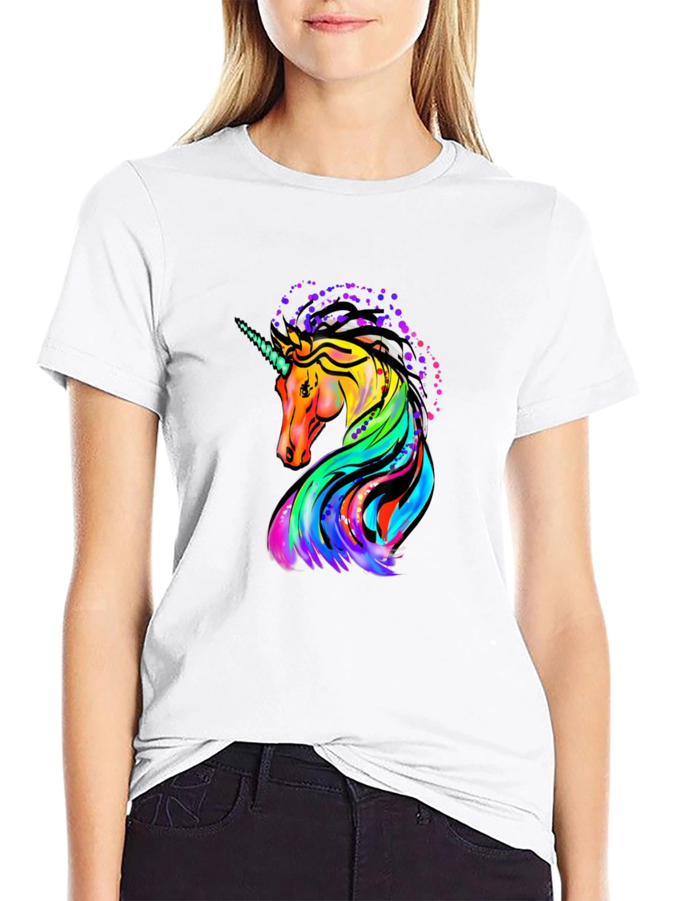 Unicorn Graphic Black T-Shirt