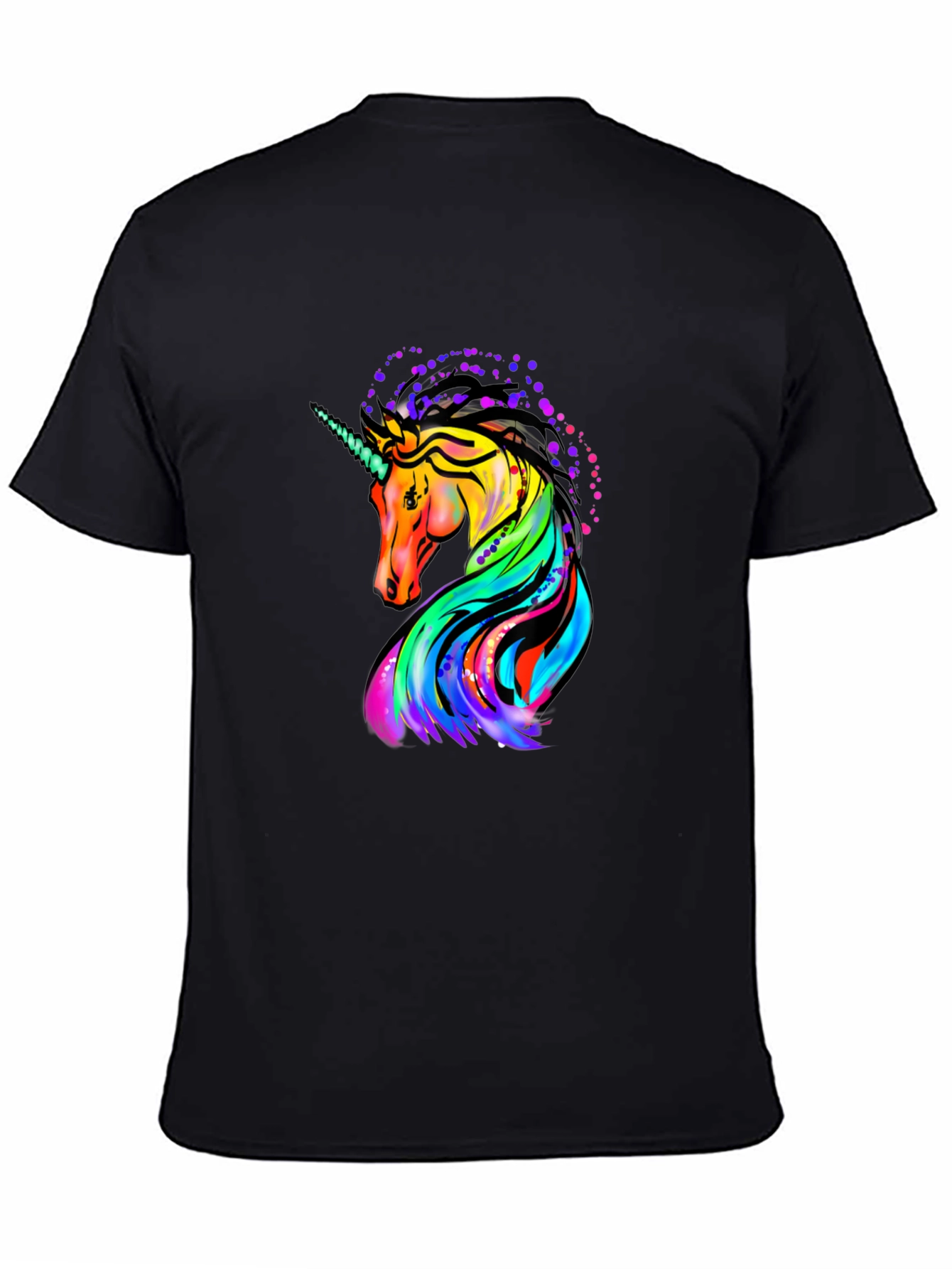 Unicorn Graphic Black T-Shirt