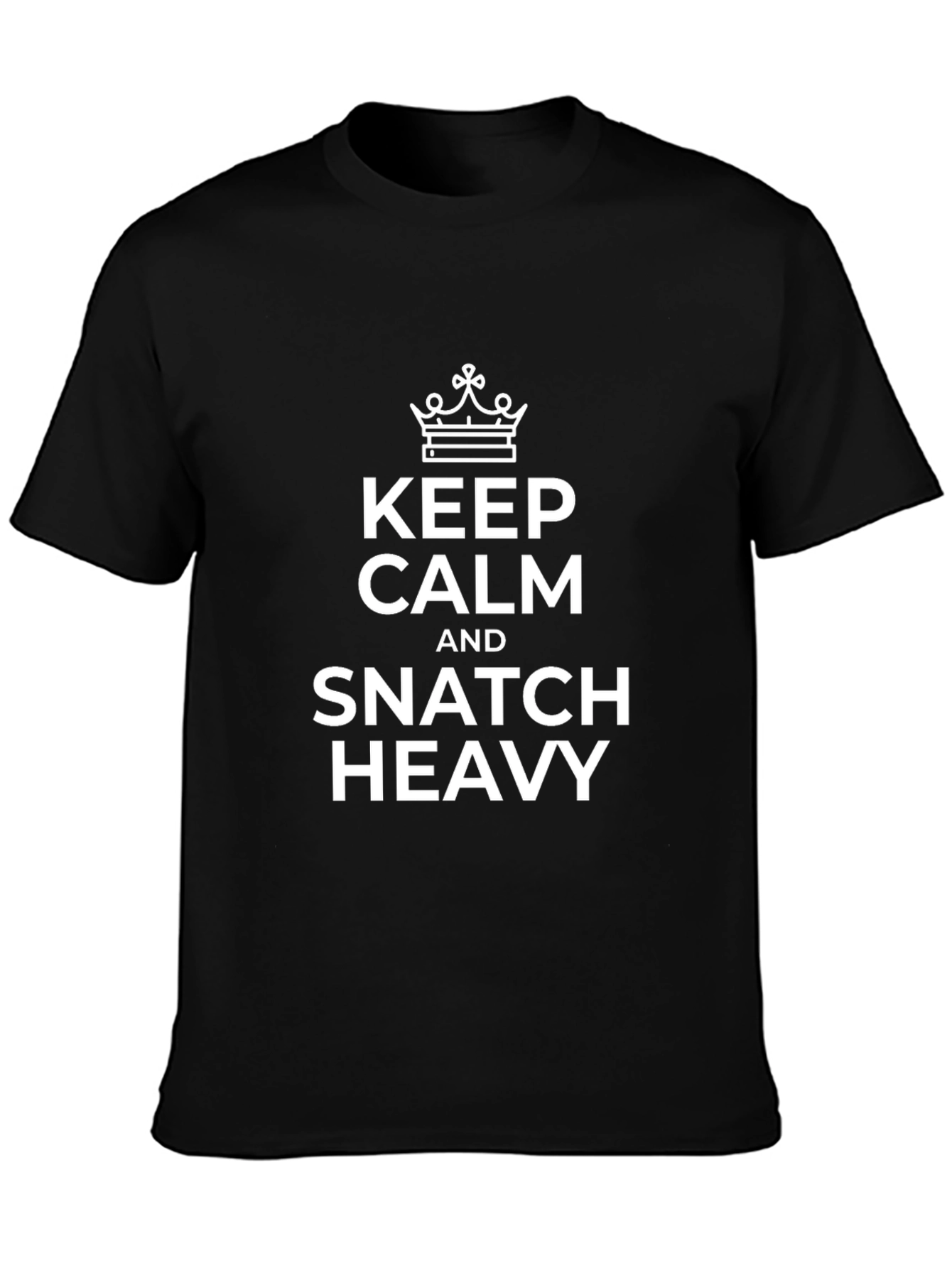 Keep Calm Snatch Heavy Black T-Shirt