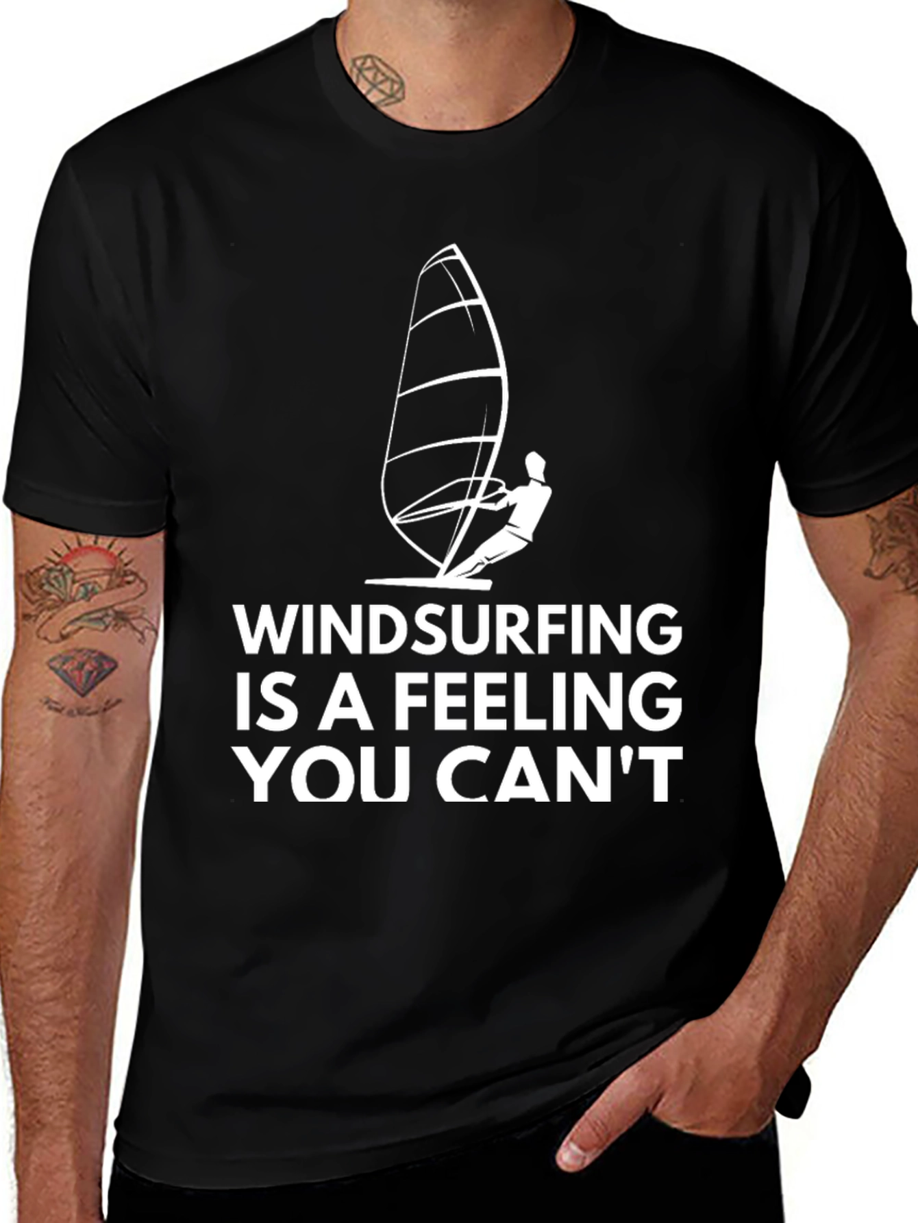 Windsurfing Feeling Graphic Tee - Black