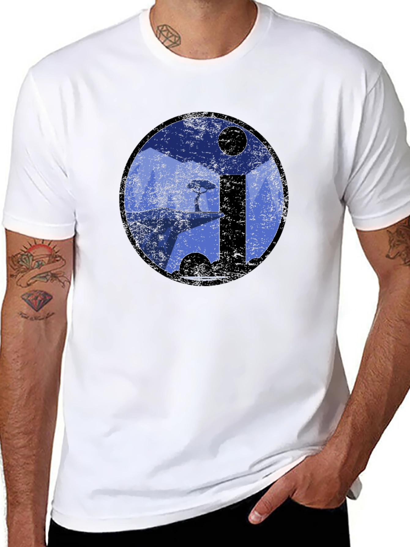 Yin Yang Landscape T-Shirt - Artistic Balance