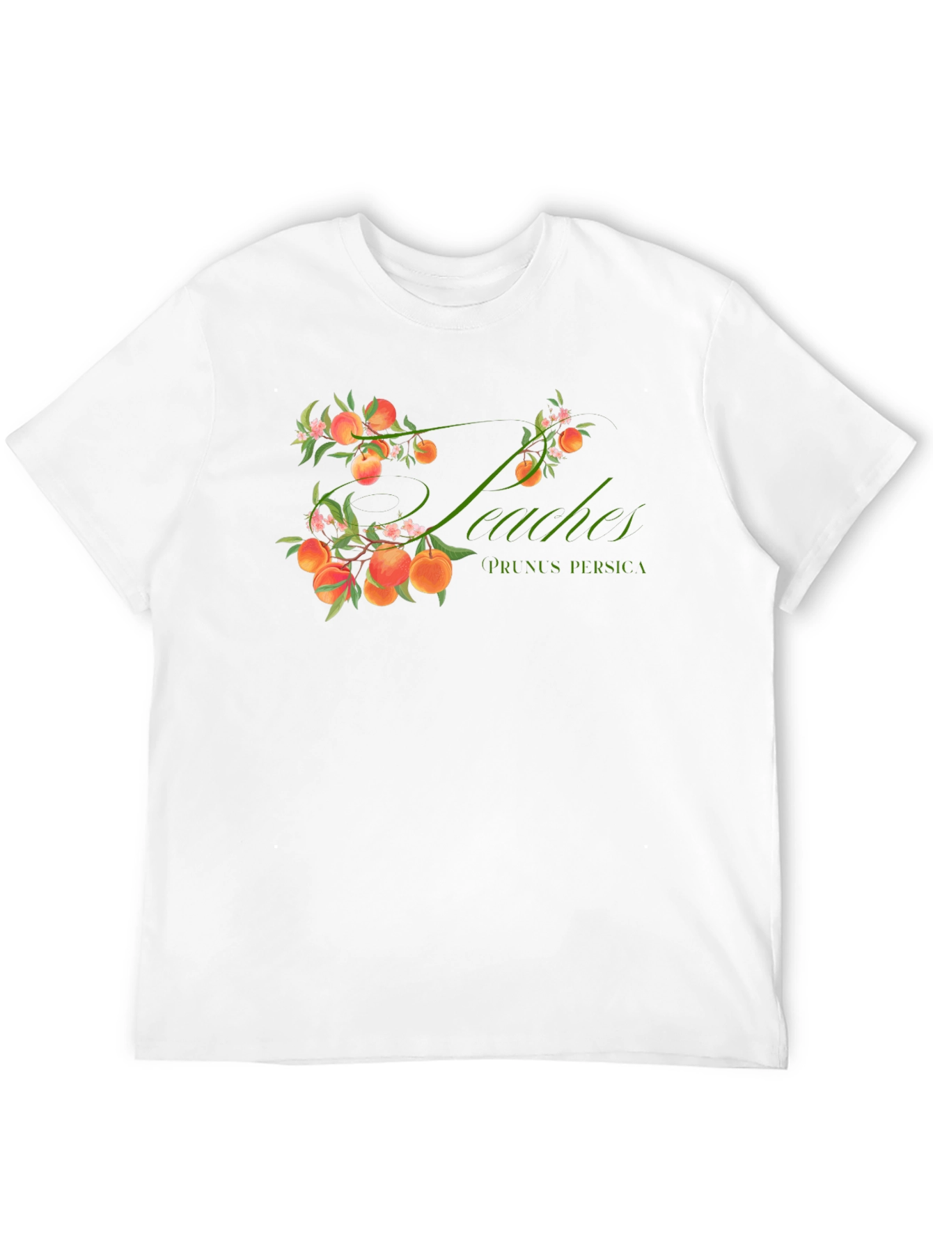 Peaches Prunus Persica Black T-Shirt