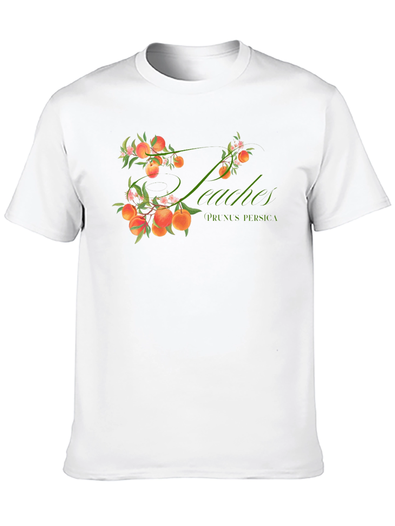 Peaches Prunus Persica Black T-Shirt