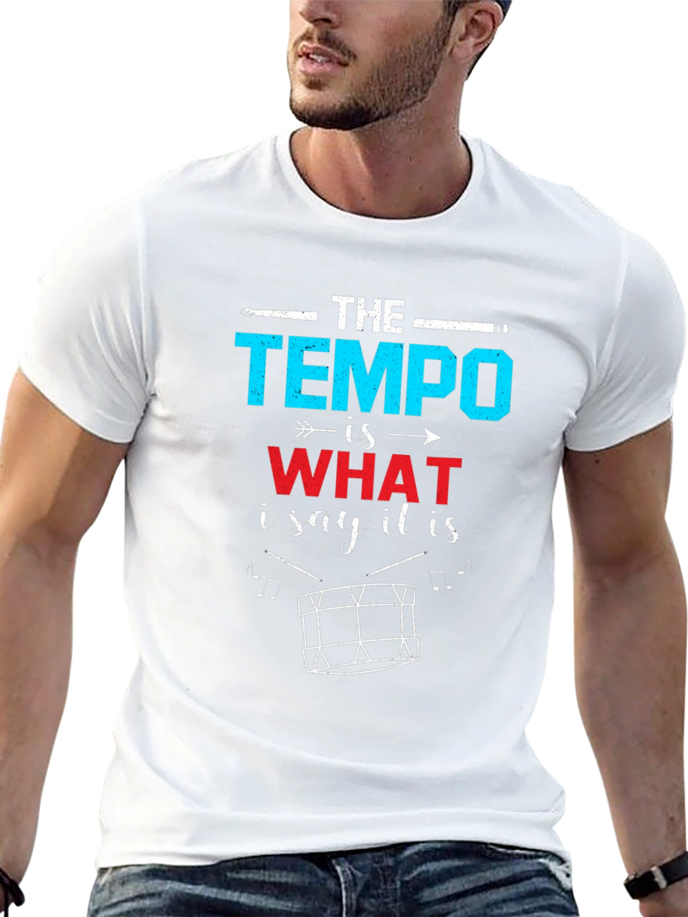 The Tempo Drummer T-Shirt - Musician Gift
