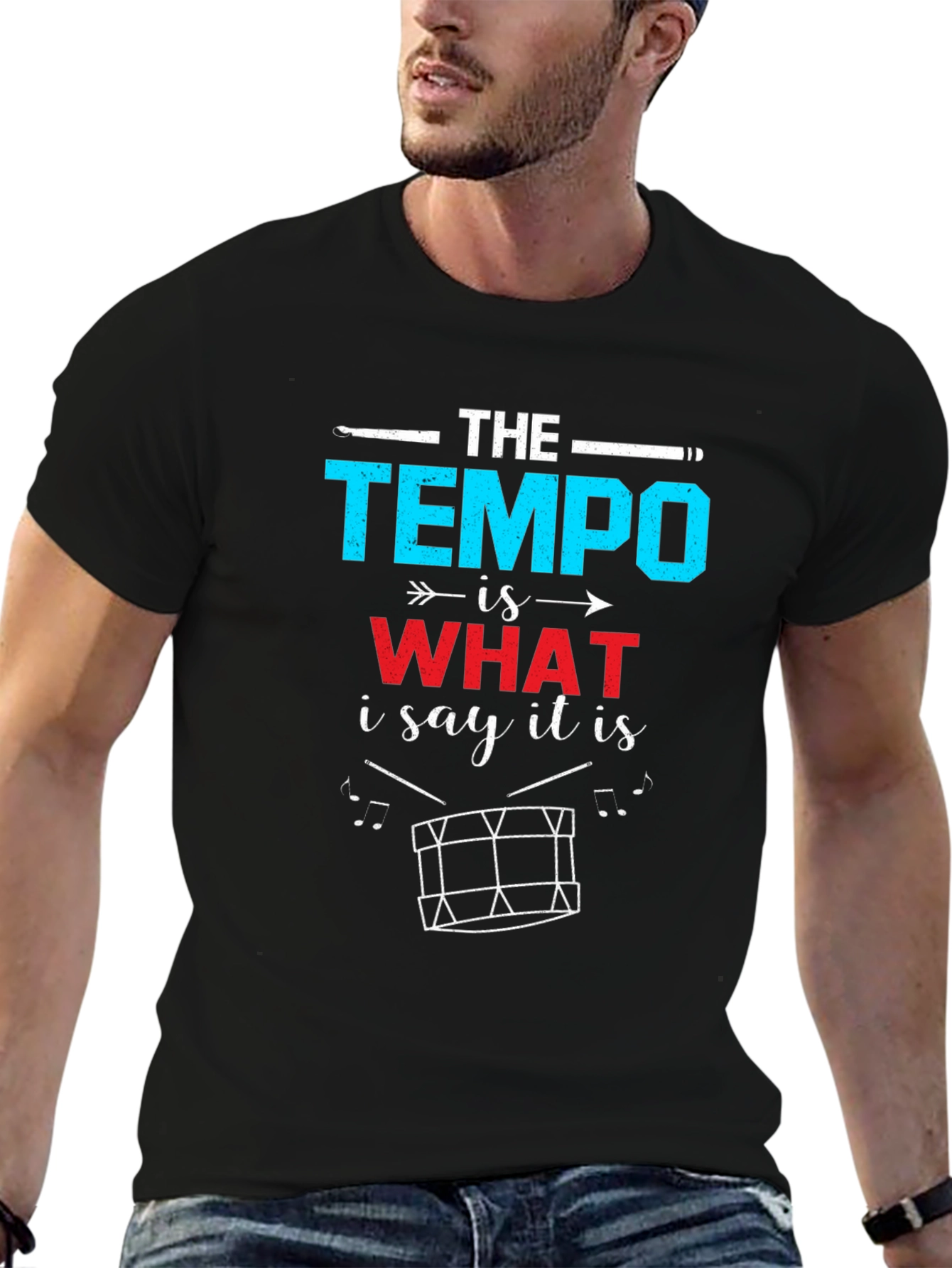 The Tempo Drummer T-Shirt - Musician Gift