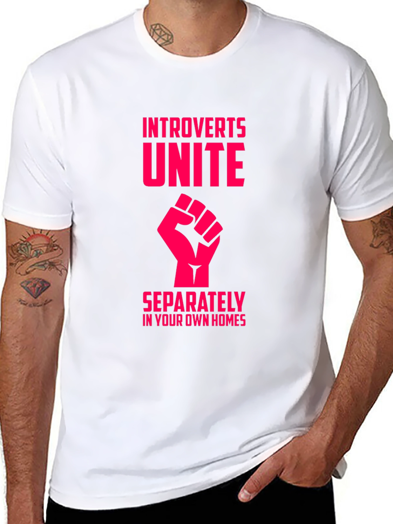 Introvert Unite T-Shirt - Funny Slogan Tee