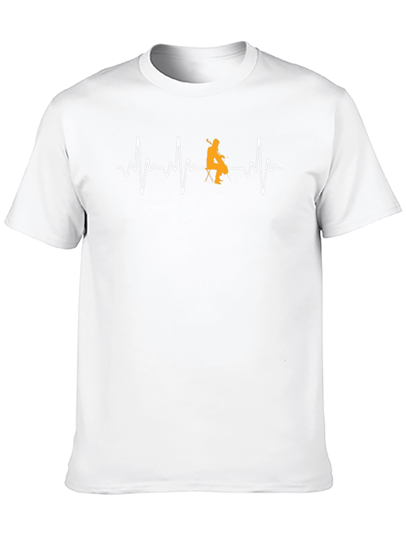 Cello Heartbeat Graphic T-Shirt - Music Lover Tee