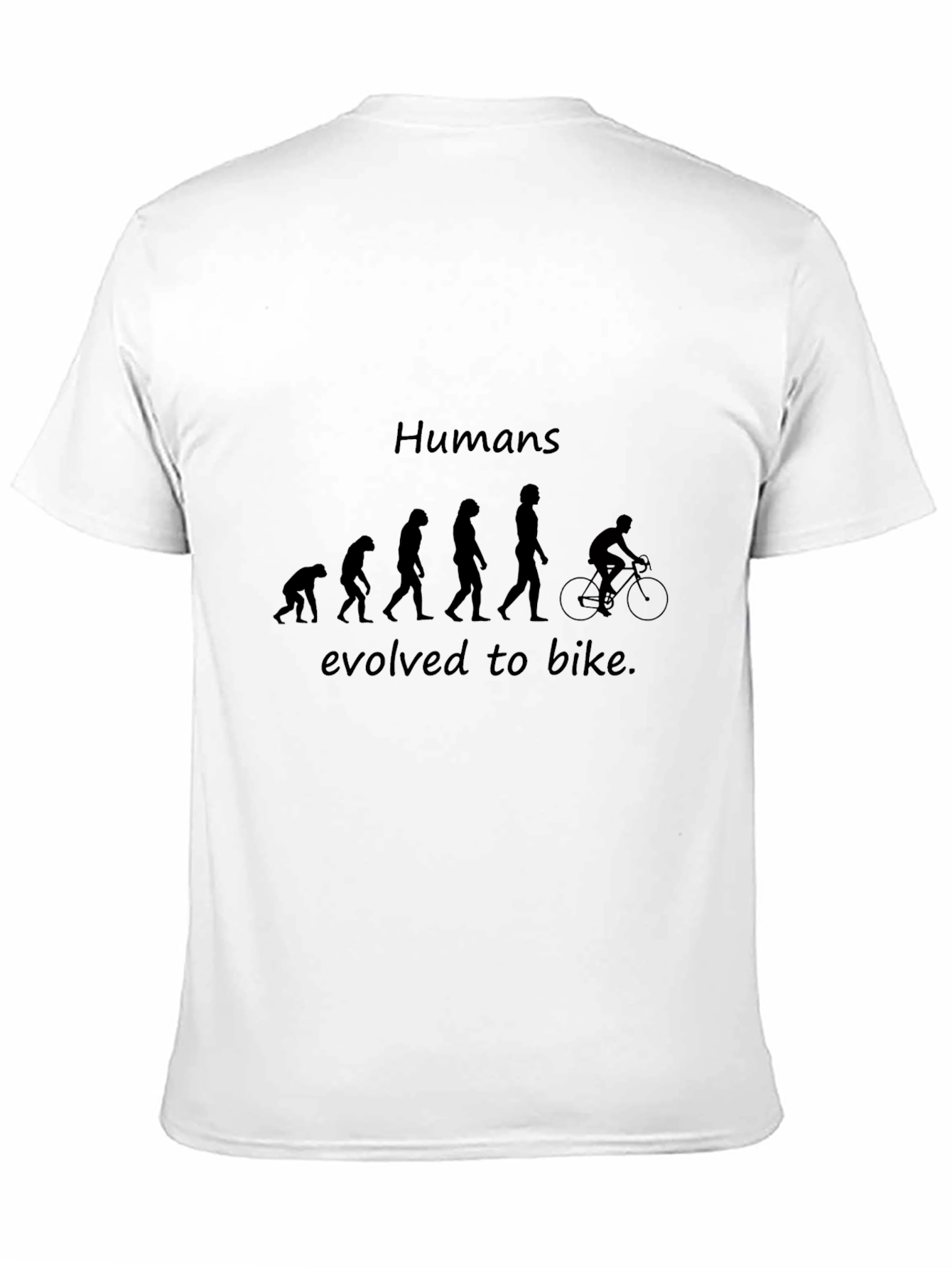 Humans Evolved to Bike Graphic T-Shirt