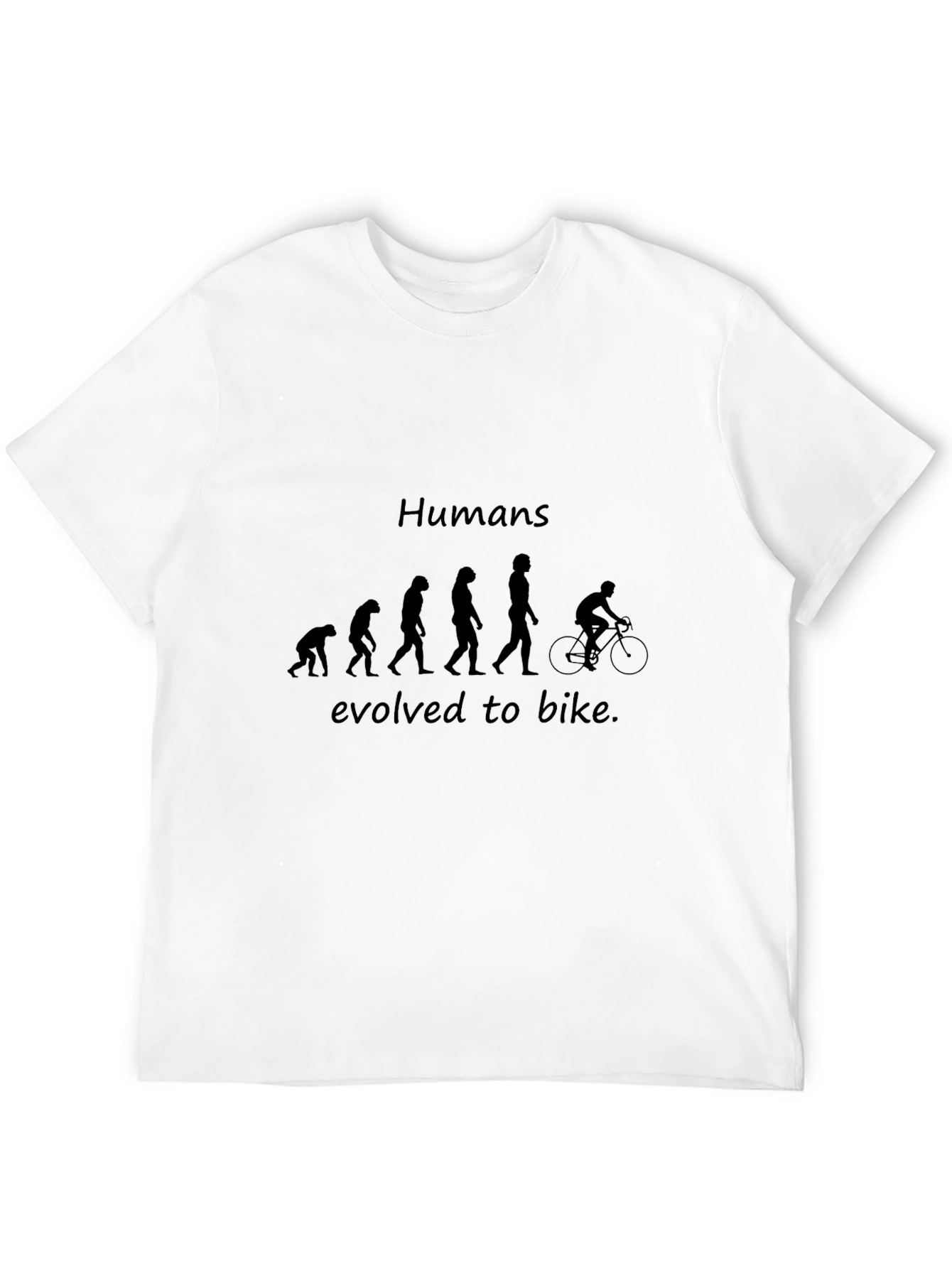 Humans Evolved to Bike Graphic T-Shirt
