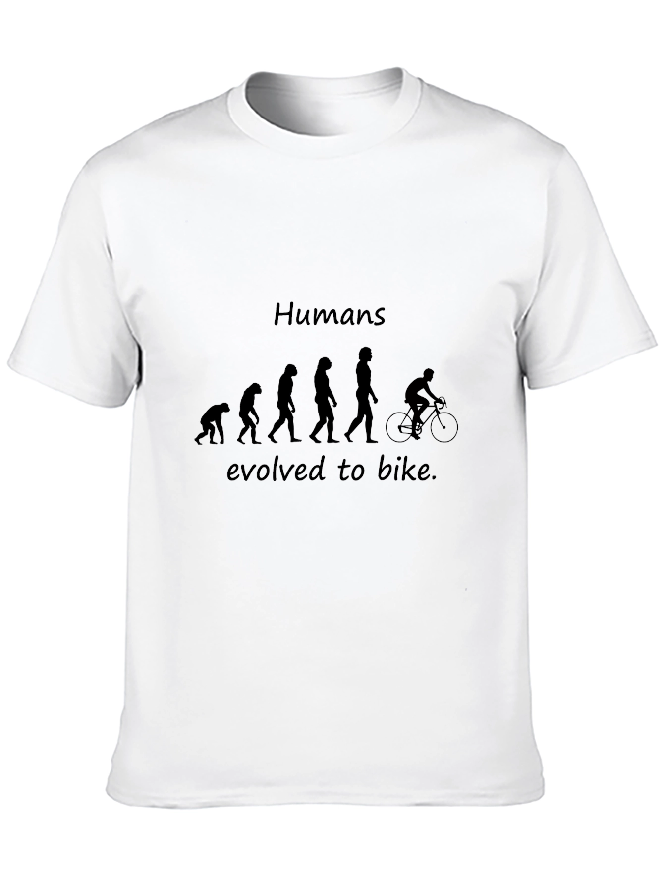 Humans Evolved to Bike Graphic T-Shirt