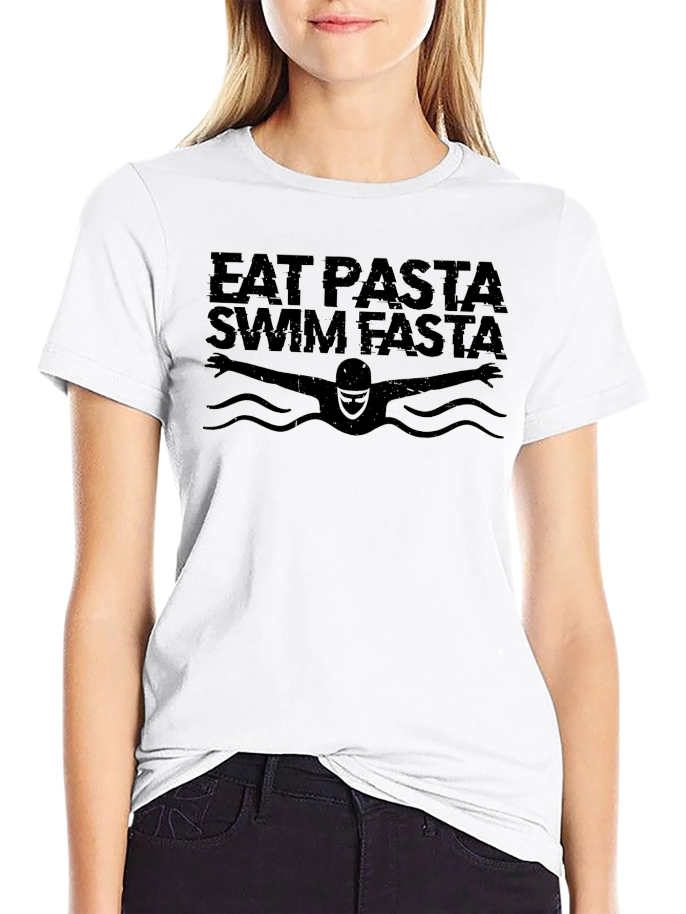 Eat Pasta Swim Fasta Graphic T-Shirt