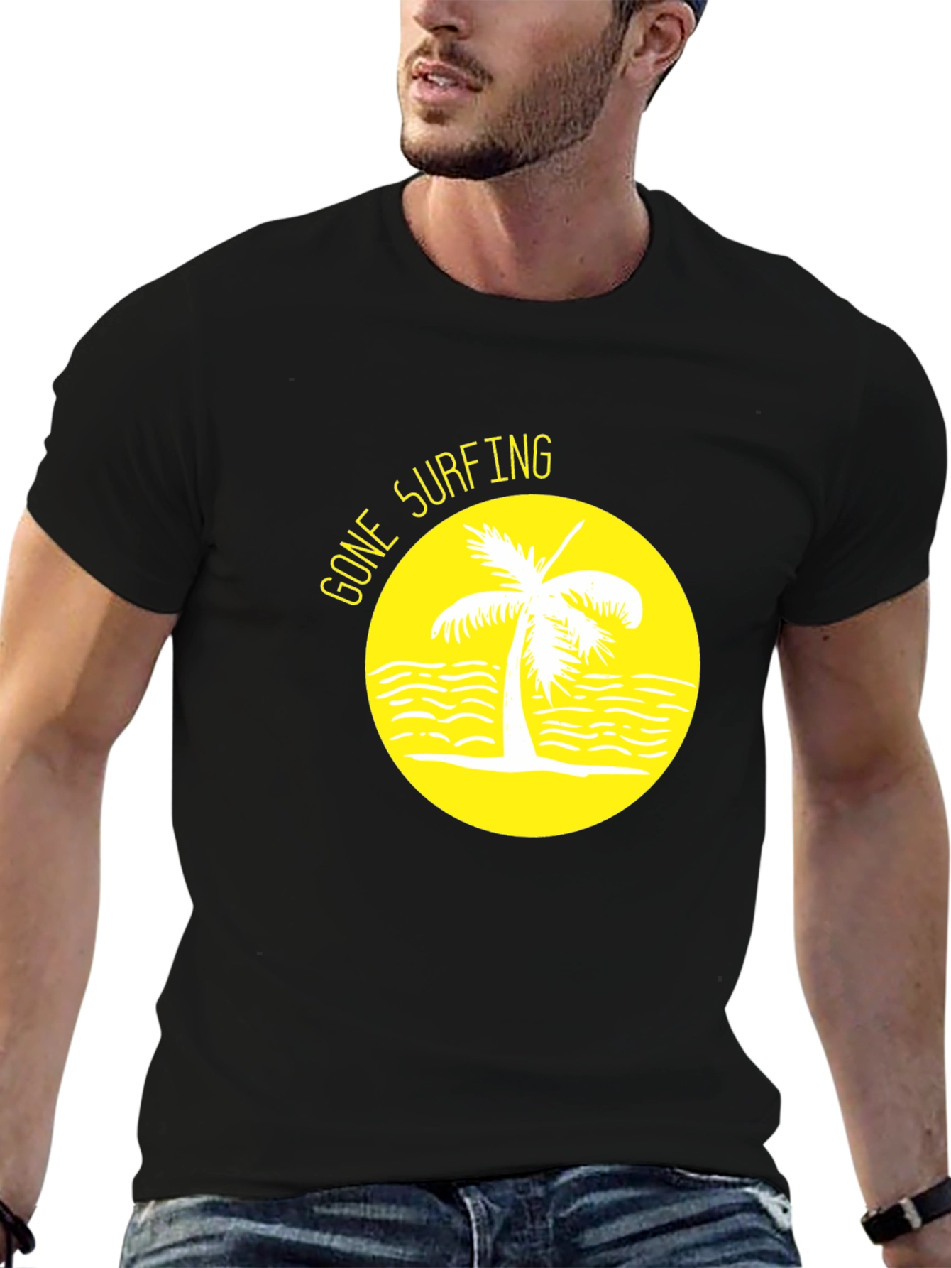 Gone Surfing Graphic Tee - Black