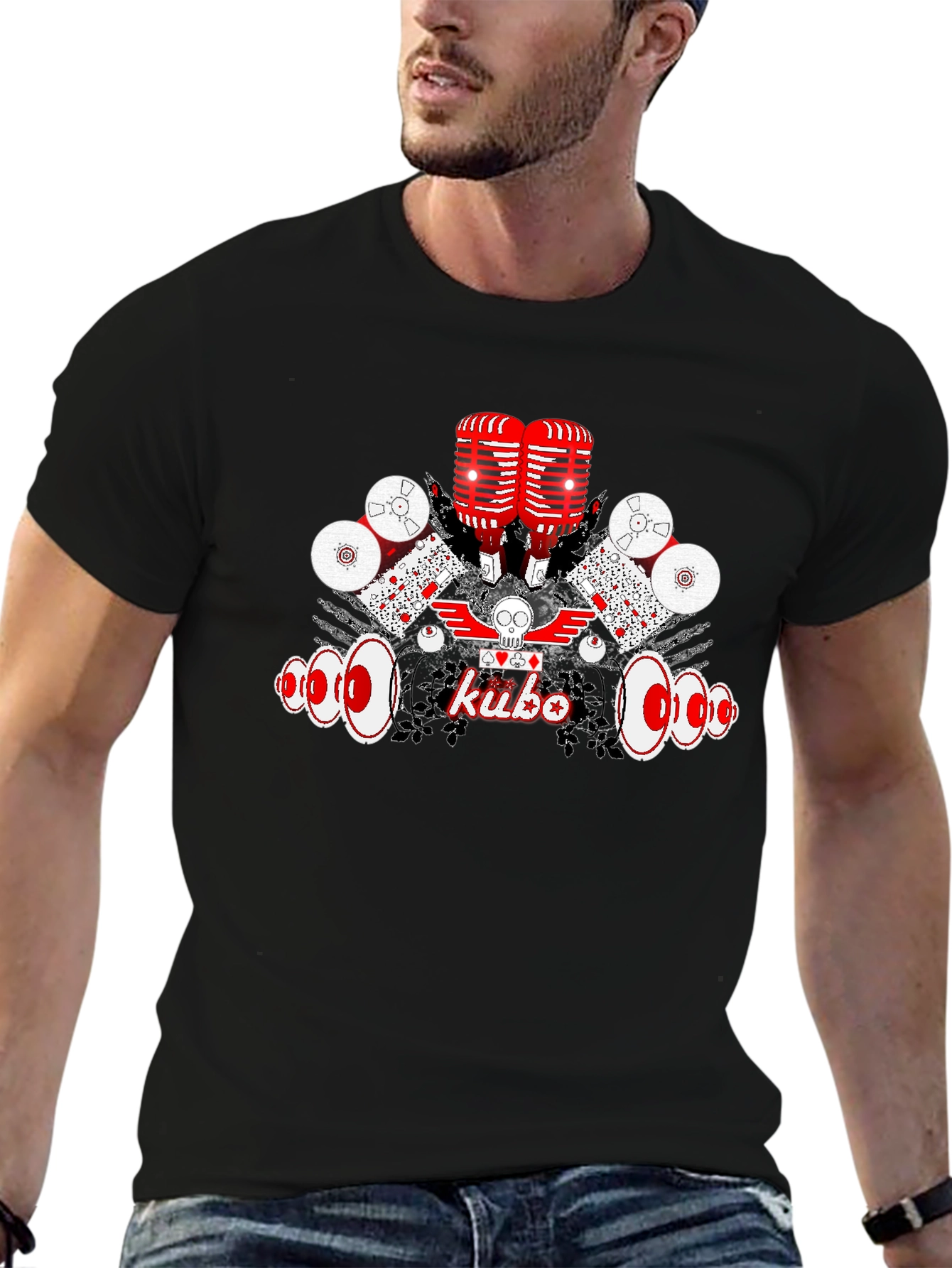 Kubo Graphic Tee - Retro Music Vibes