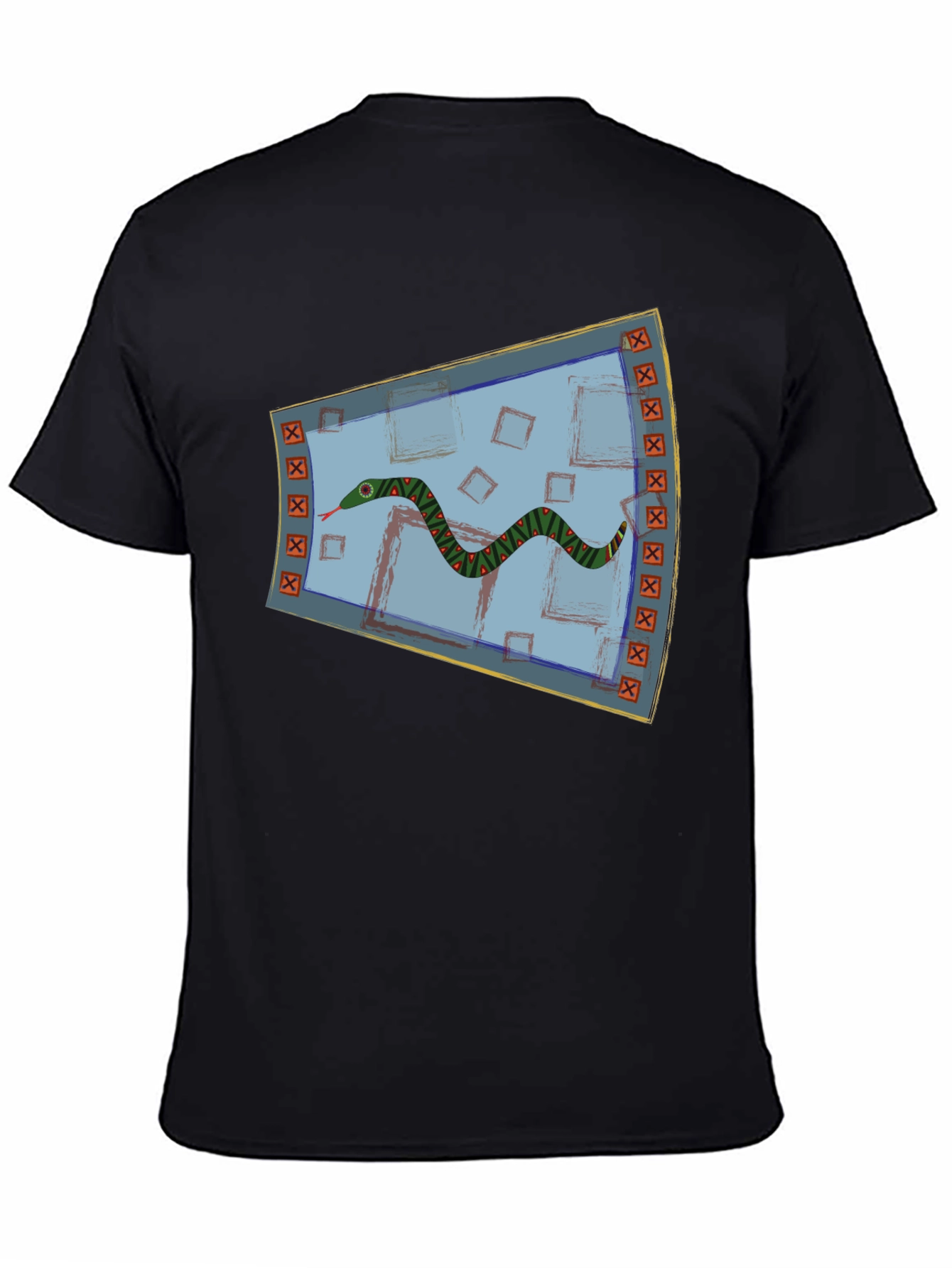 Unique Snake Graphic Tee - Soft Cotton Black T-Shirt