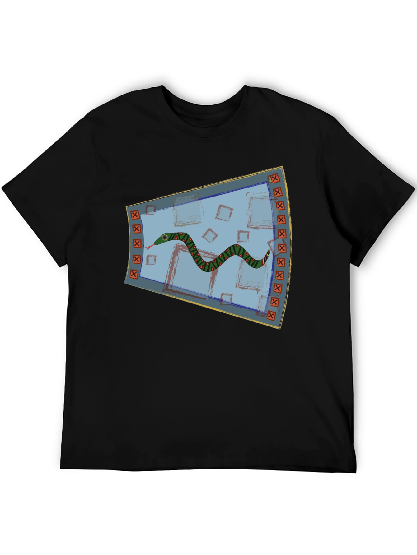 Unique Snake Graphic Tee - Soft Cotton Black T-Shirt