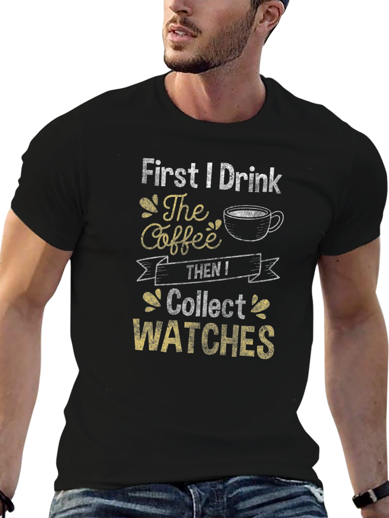 Coffee Then Watches Graphic T-Shirt