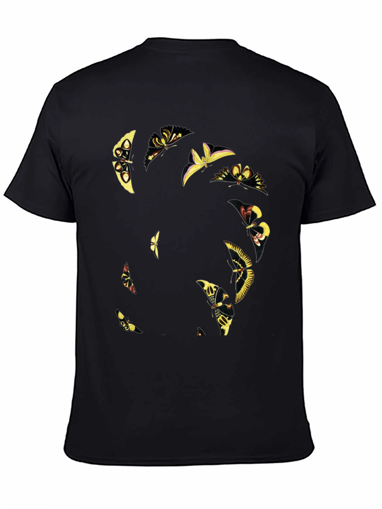 Butterfly Graphic Tee - Black Cotton Blend