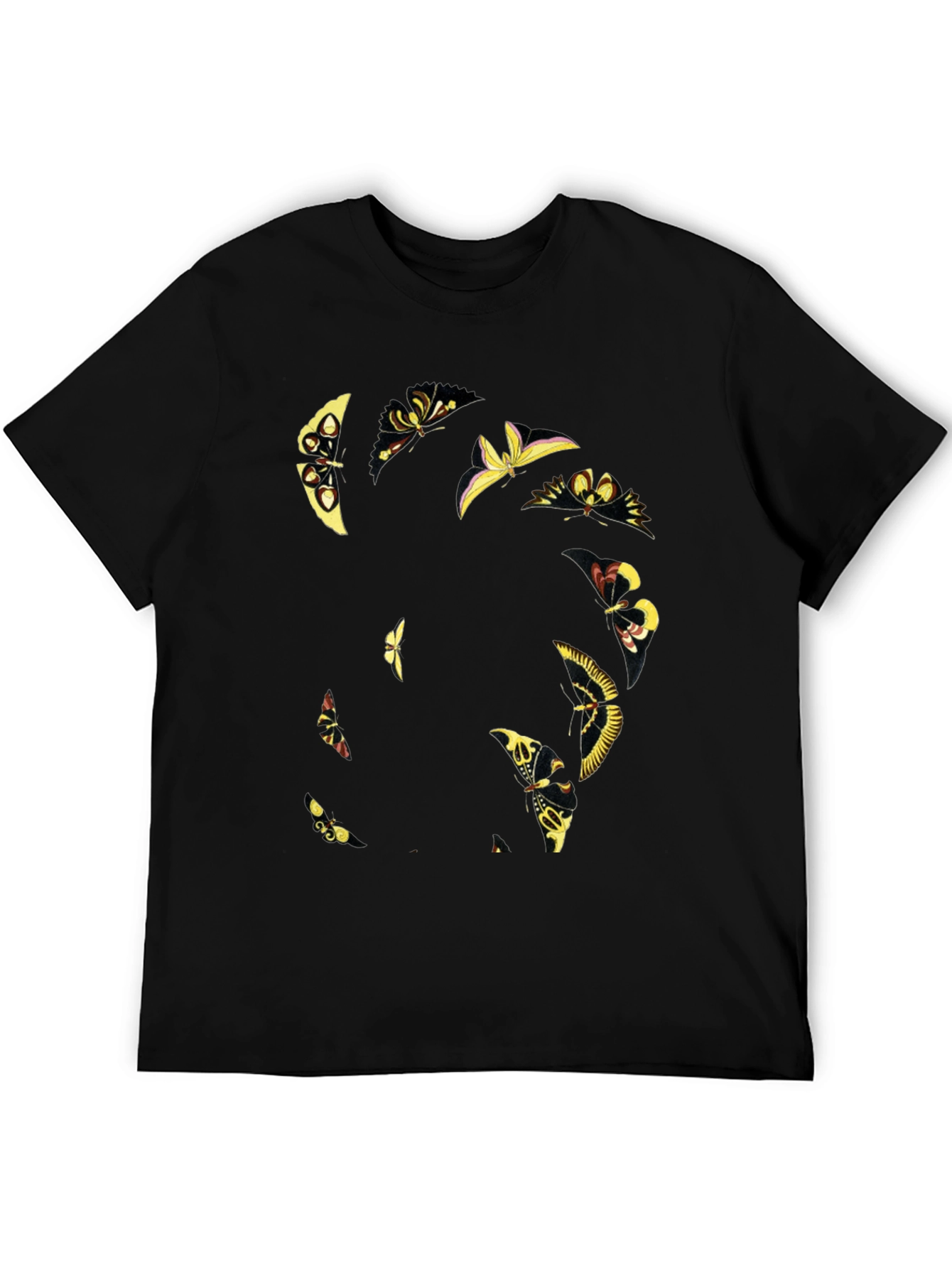 Butterfly Graphic Tee - Black Cotton Blend