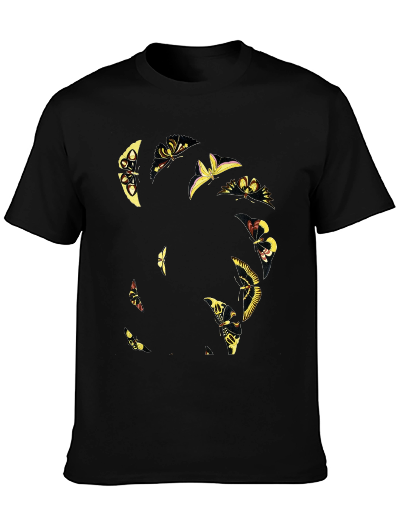 Butterfly Graphic Tee - Black Cotton Blend