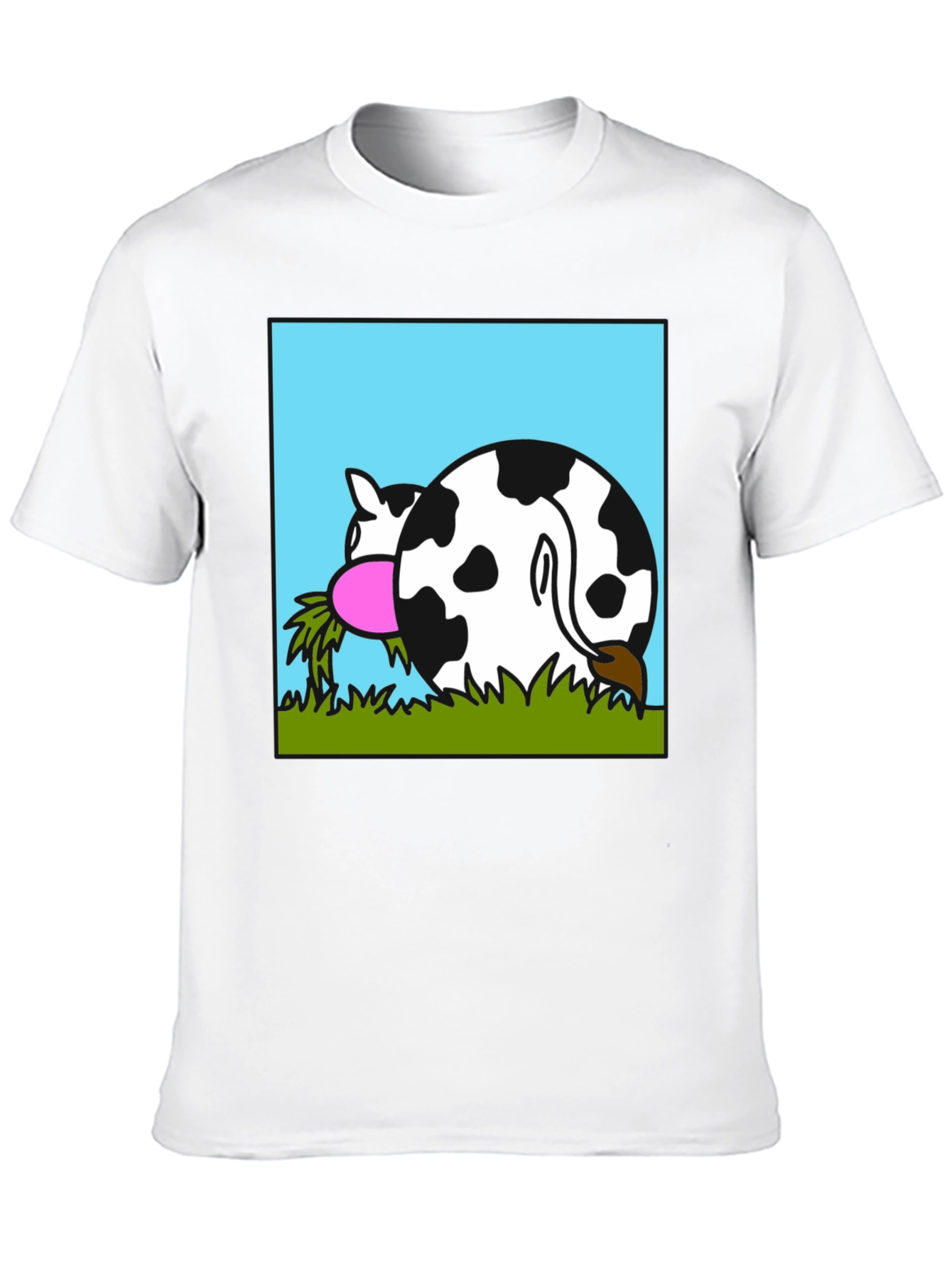 Funny Cow Butt T-Shirt - Black