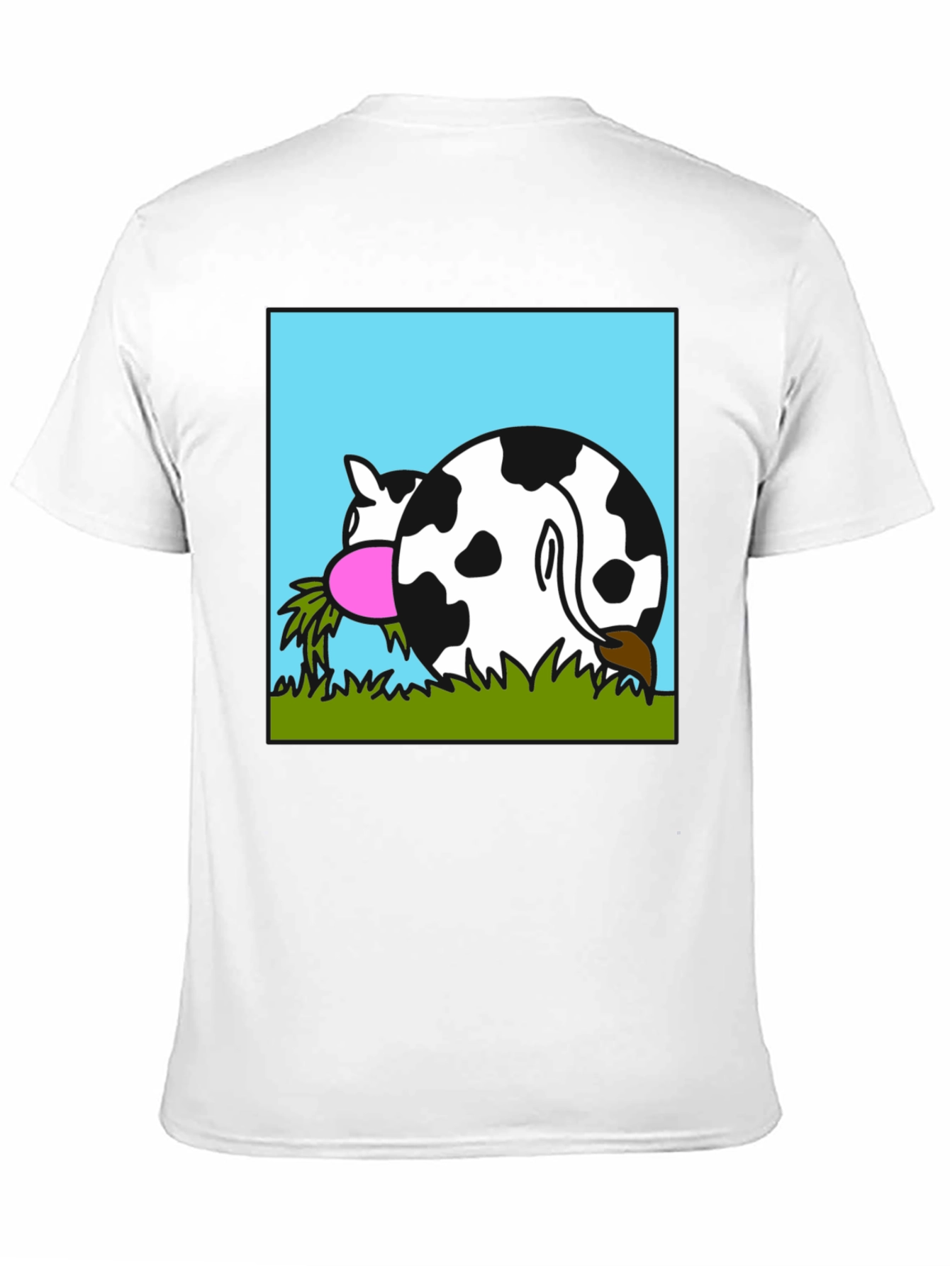 Funny Cow Butt T-Shirt - Black
