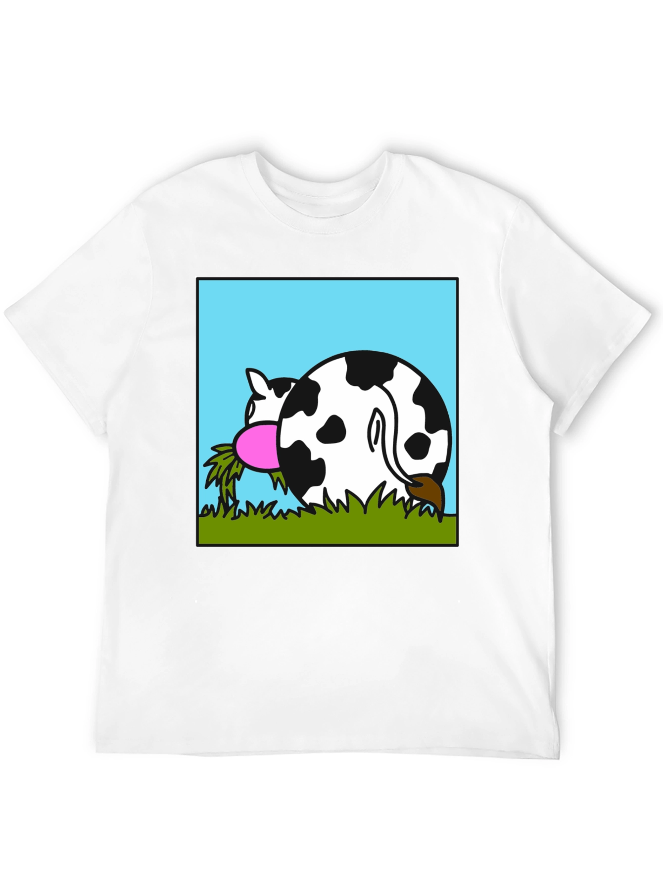 Funny Cow Butt T-Shirt - Black