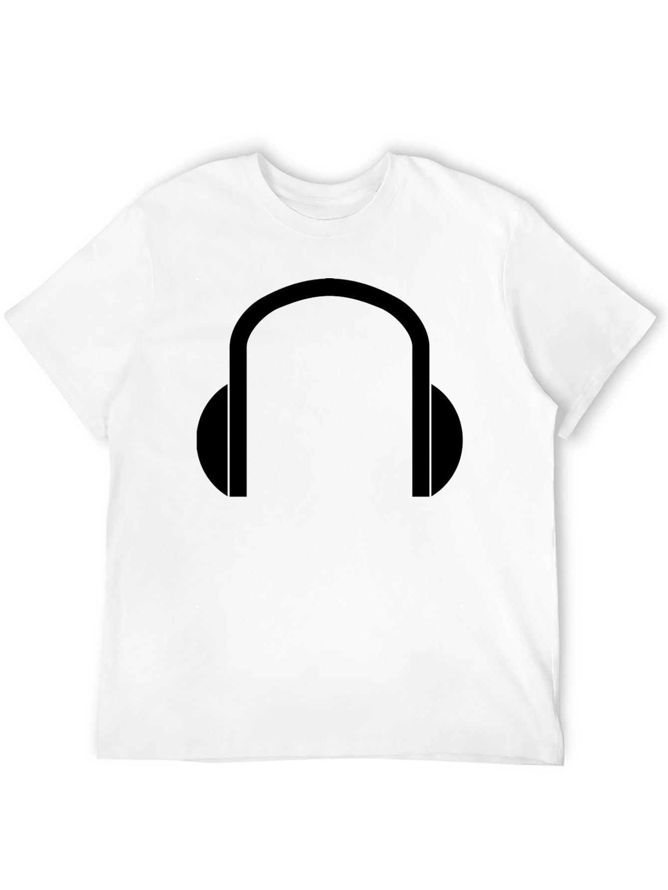 Headphone Graphic Black T-Shirt