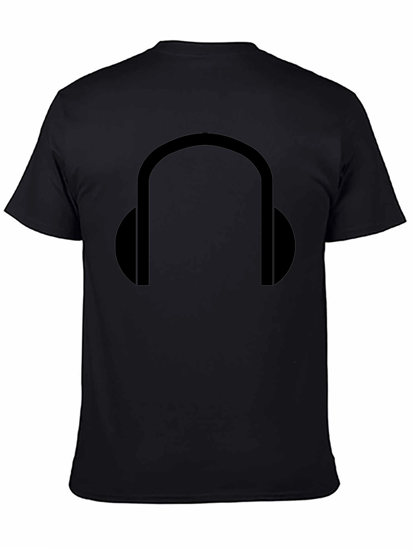Headphone Graphic Black T-Shirt