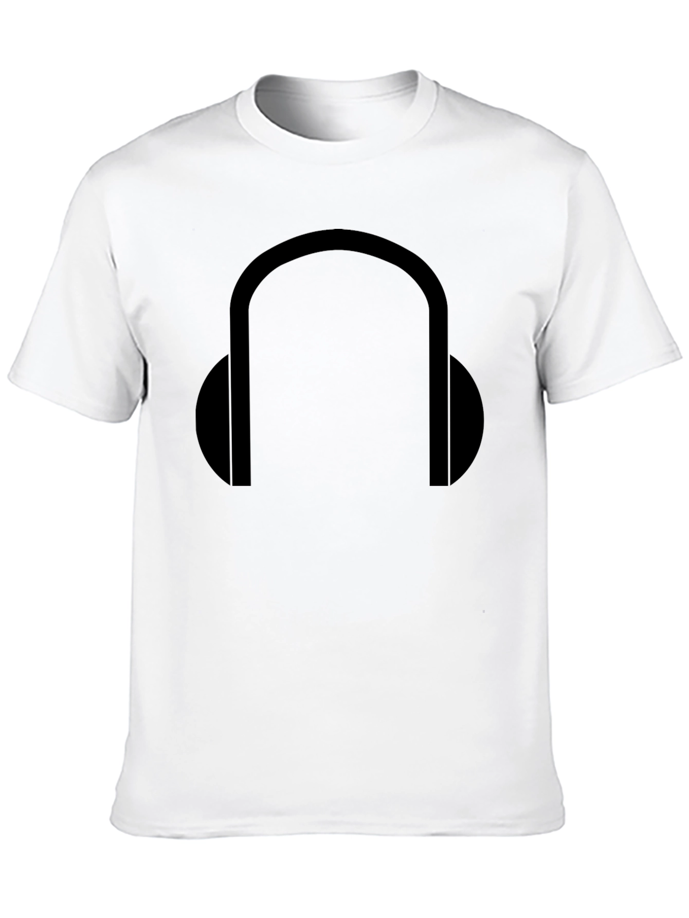 Headphone Graphic Black T-Shirt