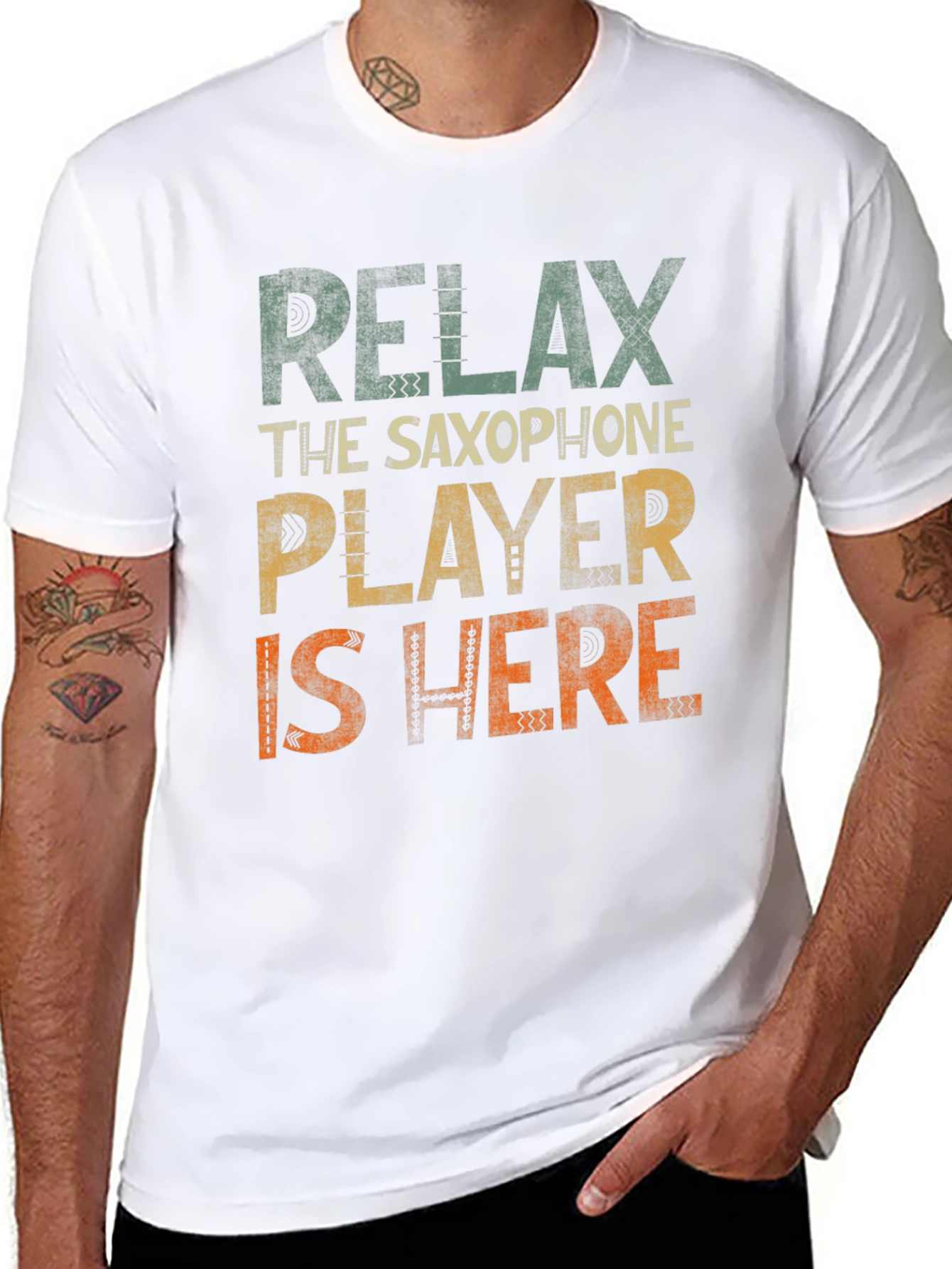 Relax Saxophone Player T-Shirt - Music Lover Tee