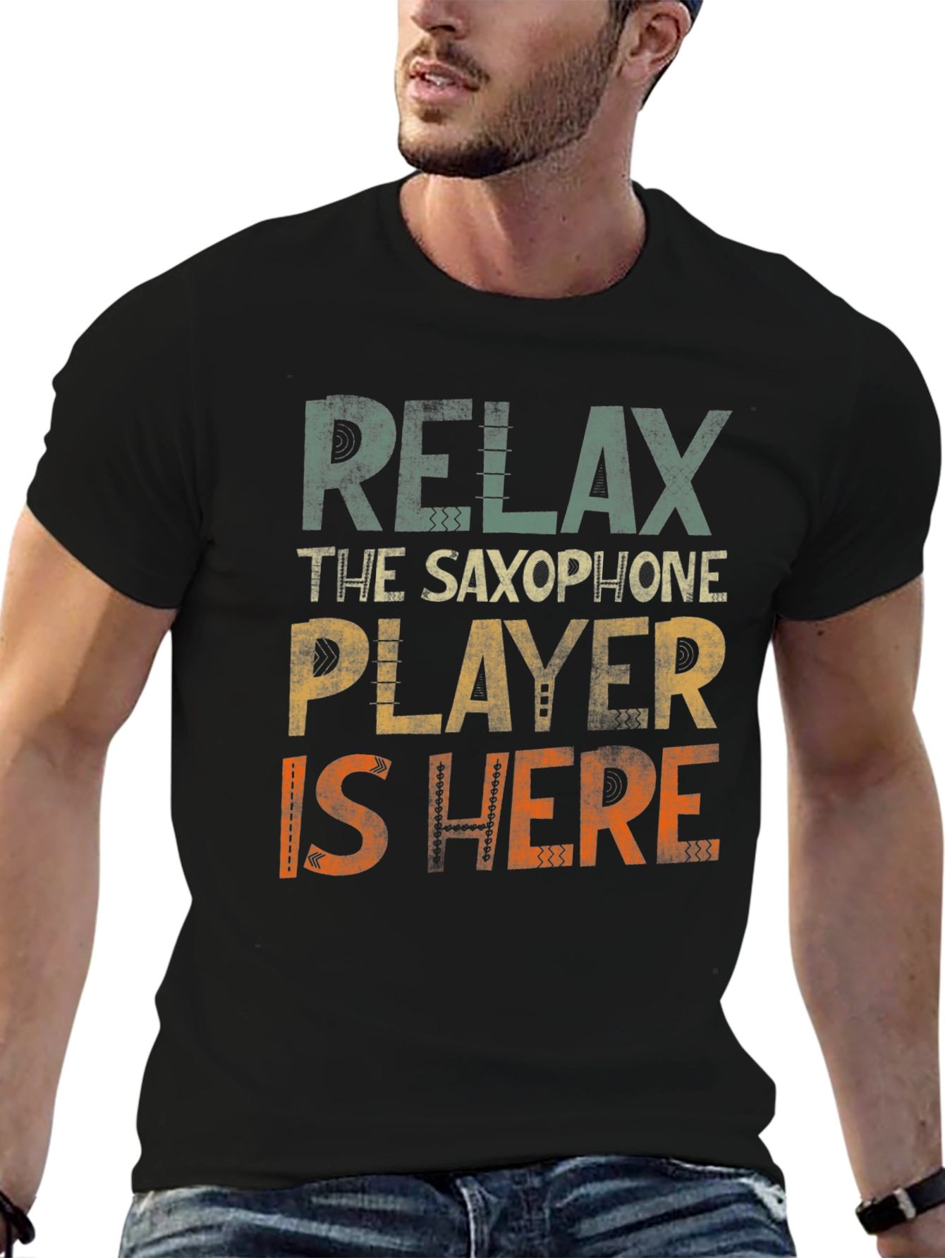 Relax Saxophone Player T-Shirt - Music Lover Tee