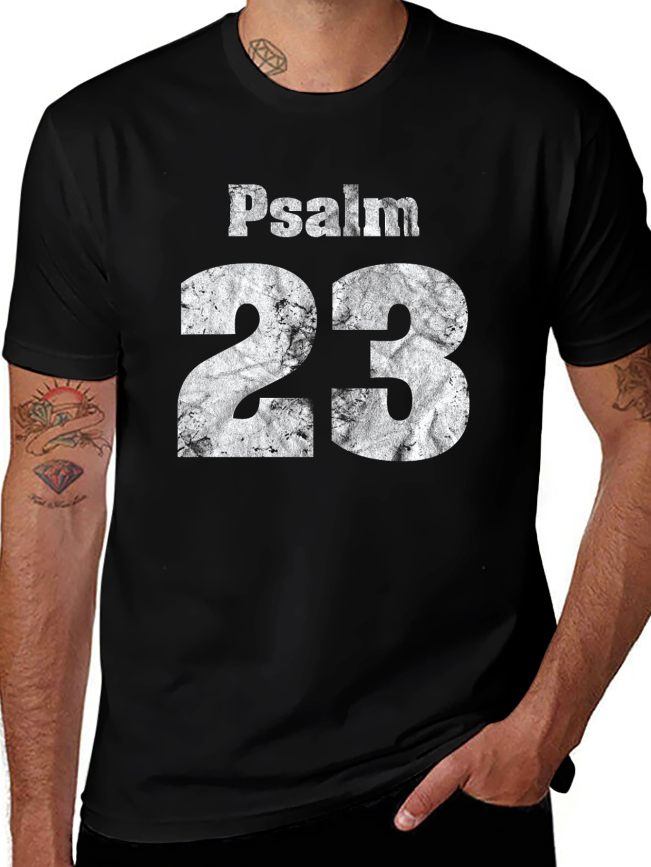 Psalm 23 Graphic Tee - Religious Inspired T-Shirt