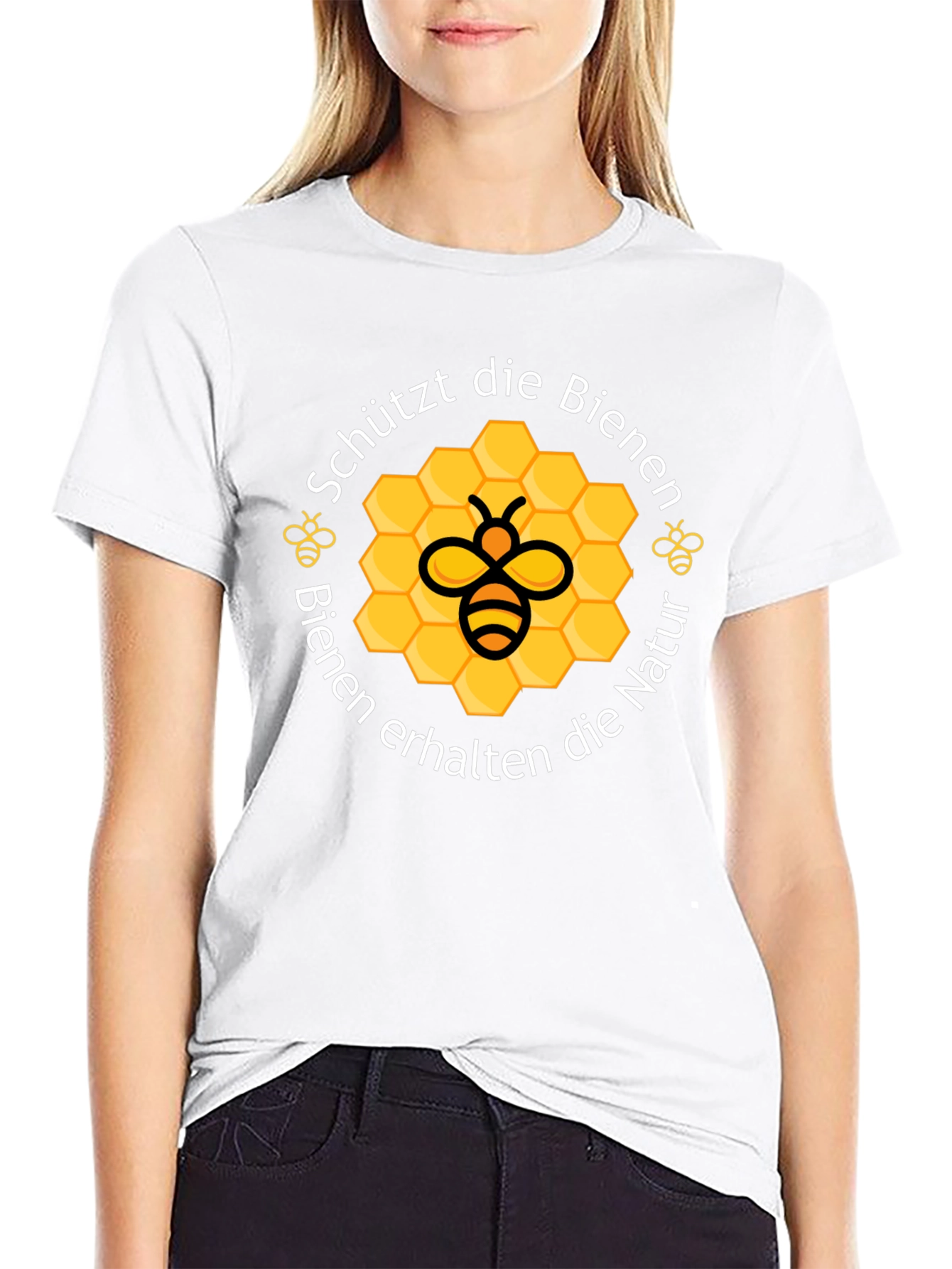 Save the Bees T-Shirt Honeycomb Bee Graphic Tee