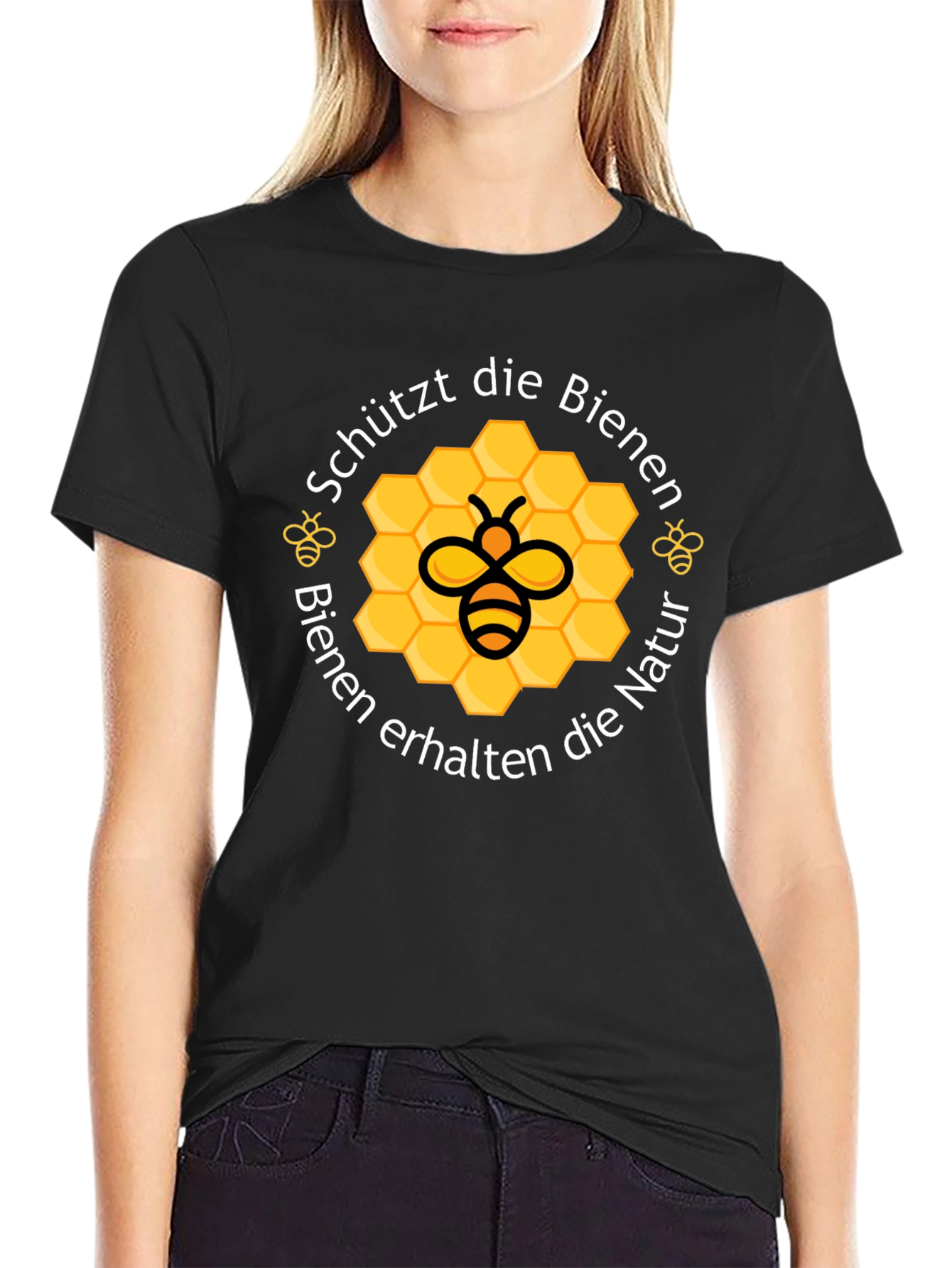 Save the Bees T-Shirt Honeycomb Bee Graphic Tee