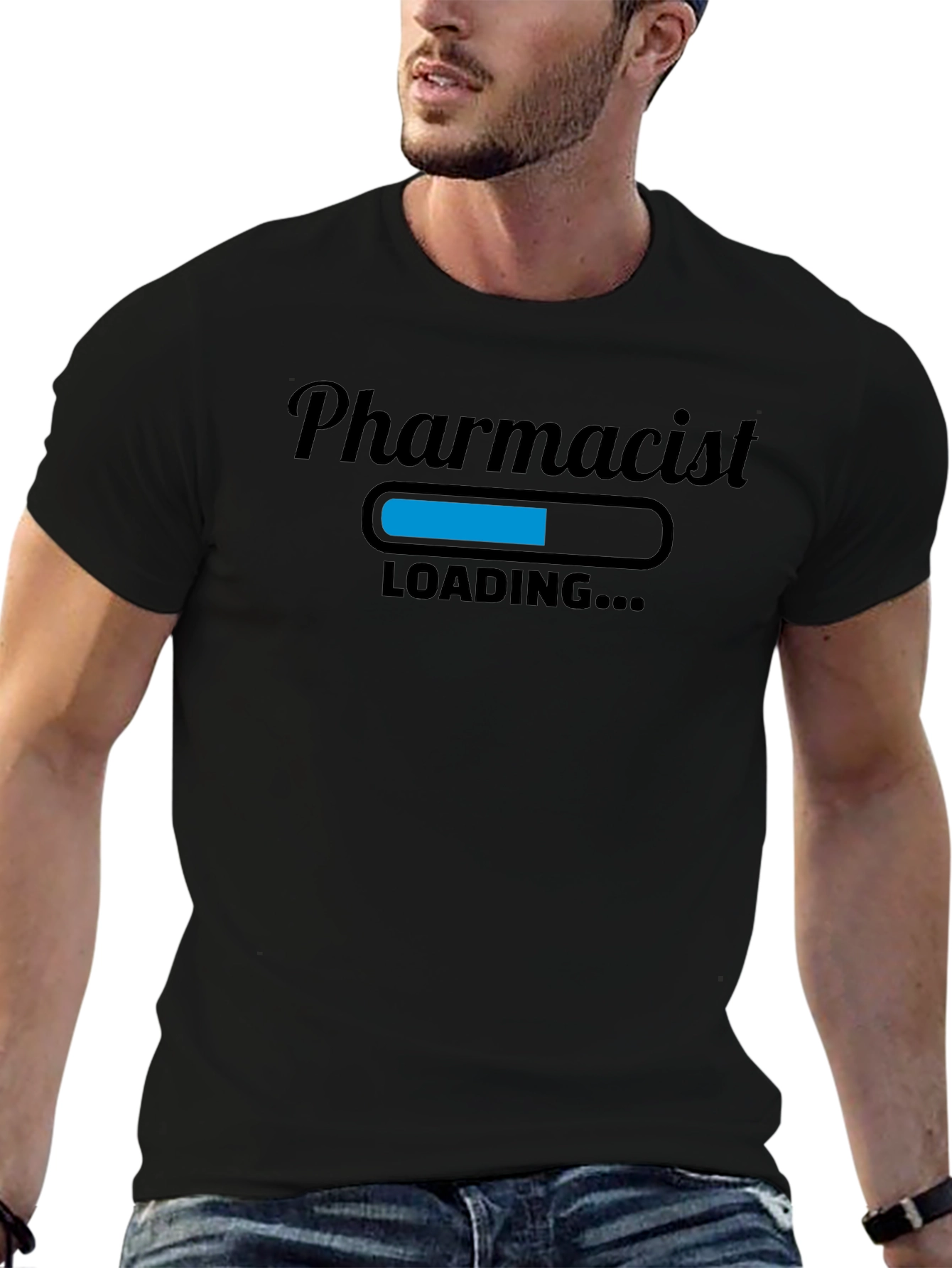 Pharmacist Loading Funny Black T-Shirt
