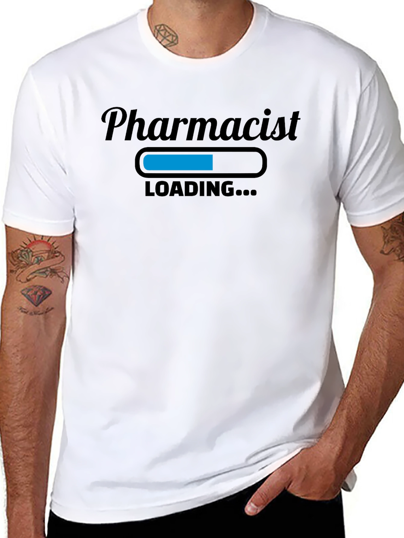 Pharmacist Loading Funny Black T-Shirt