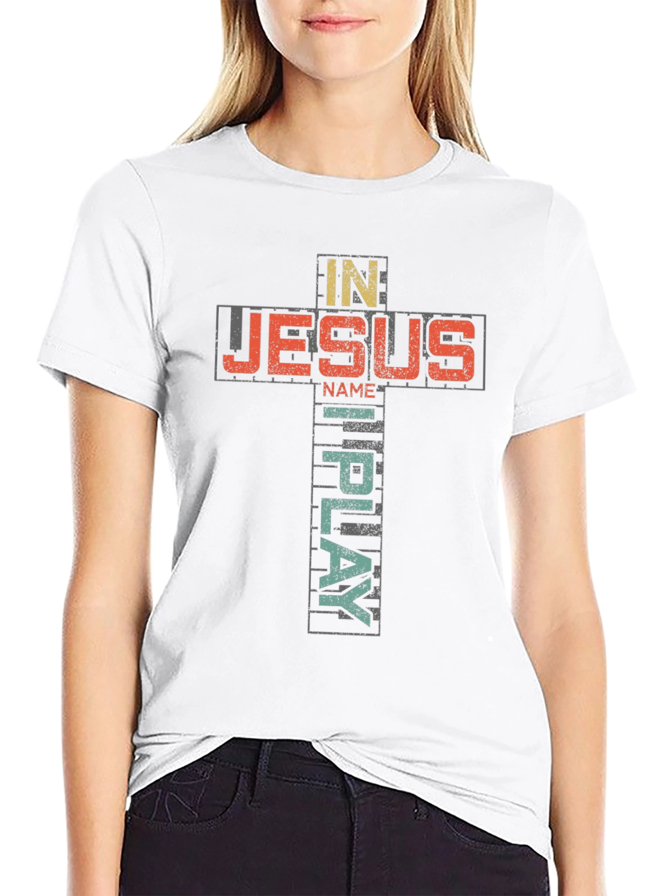 In Jesus Name I Play Graphic T-Shirt