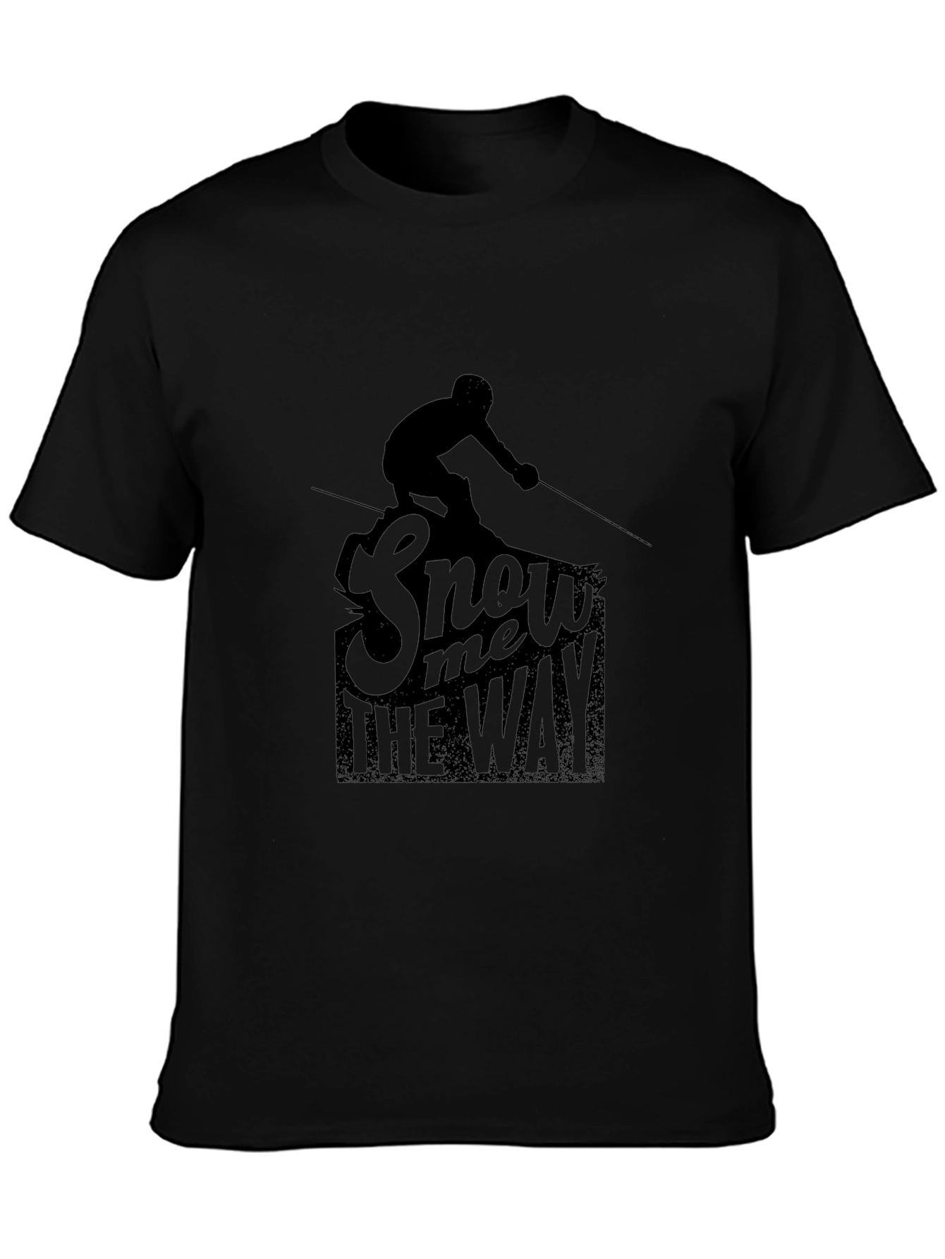 Snow Me the Way Graphic T-Shirt - Black