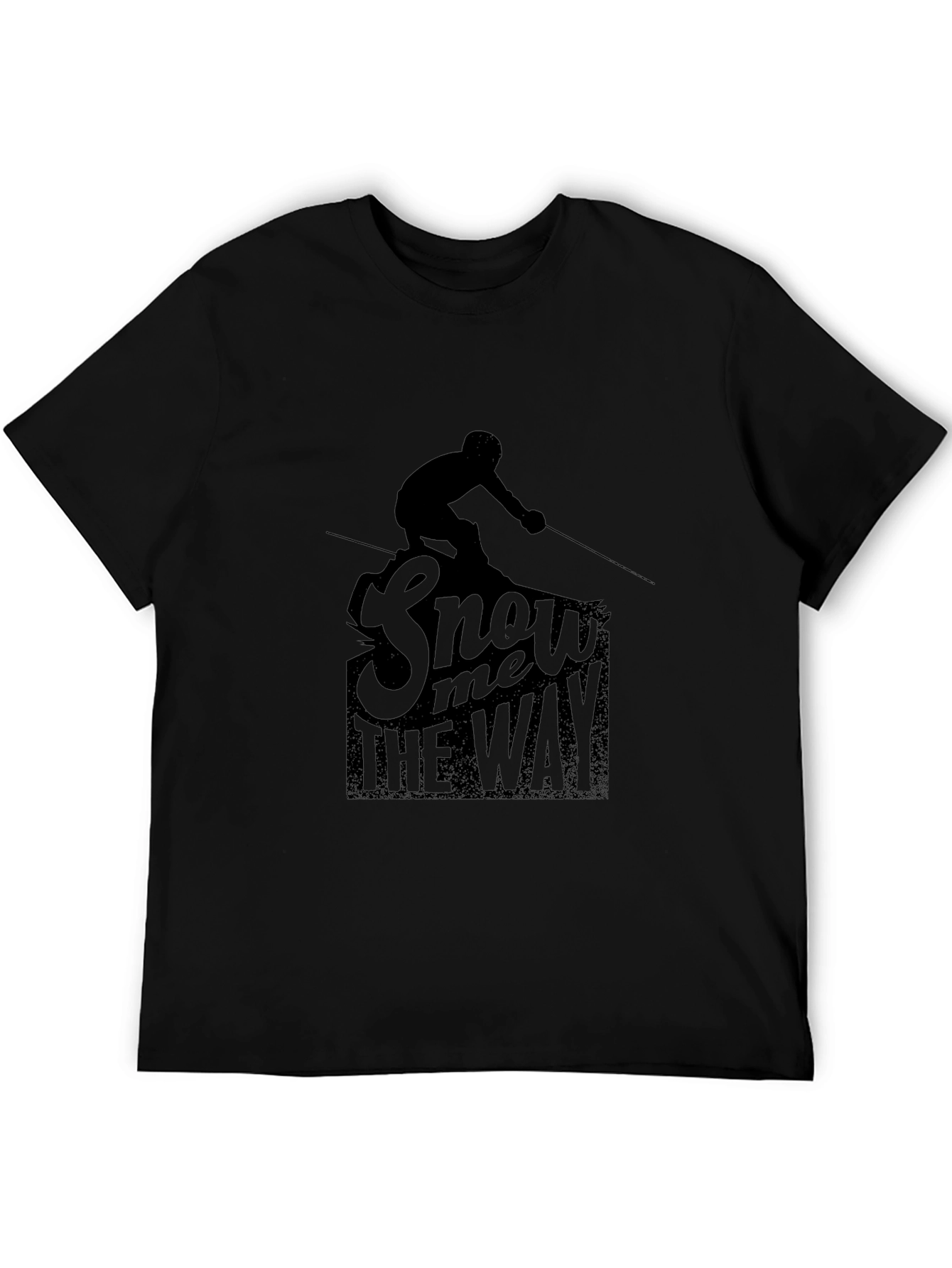 Snow Me the Way Graphic T-Shirt - Black