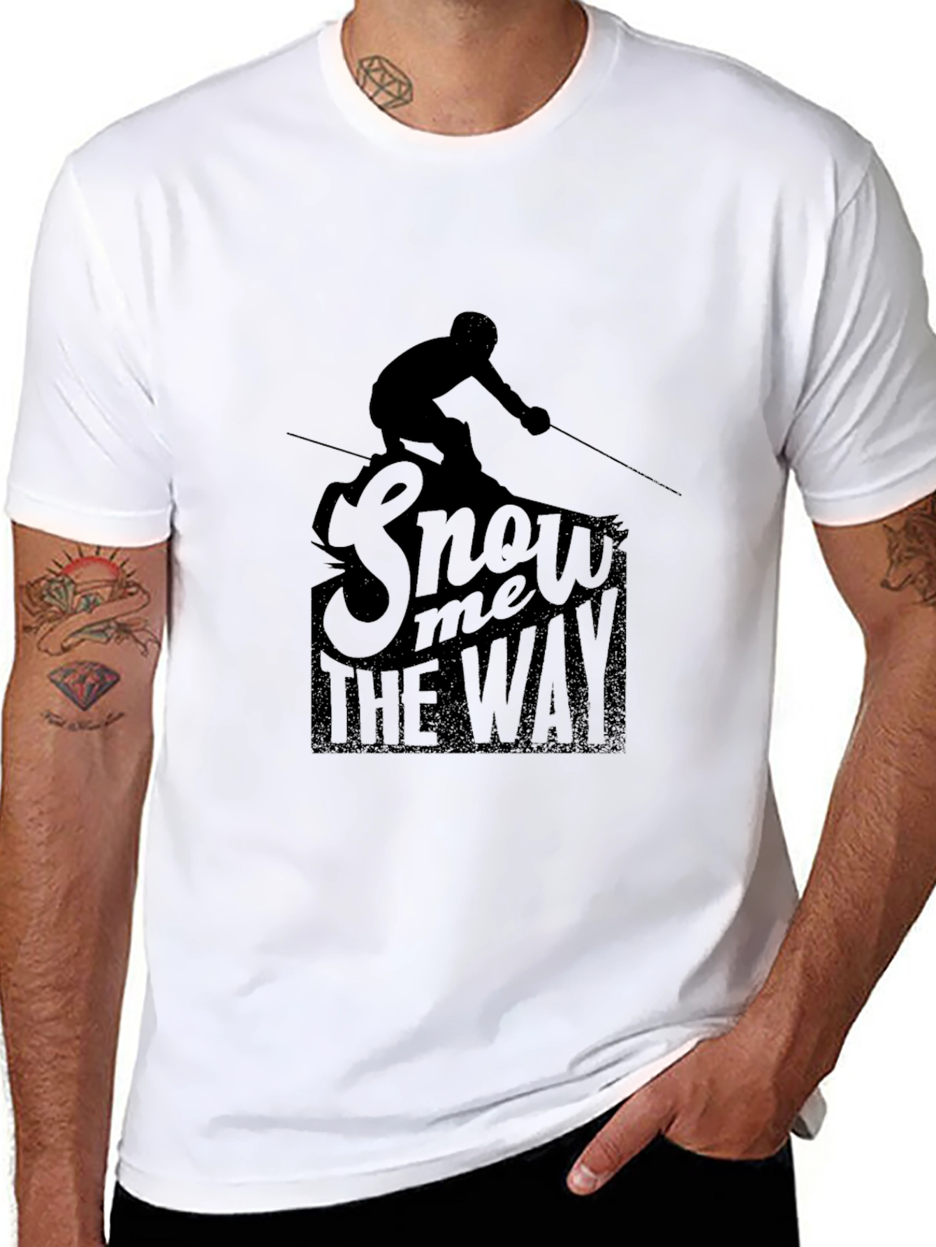 Snow Me the Way Graphic T-Shirt - Black
