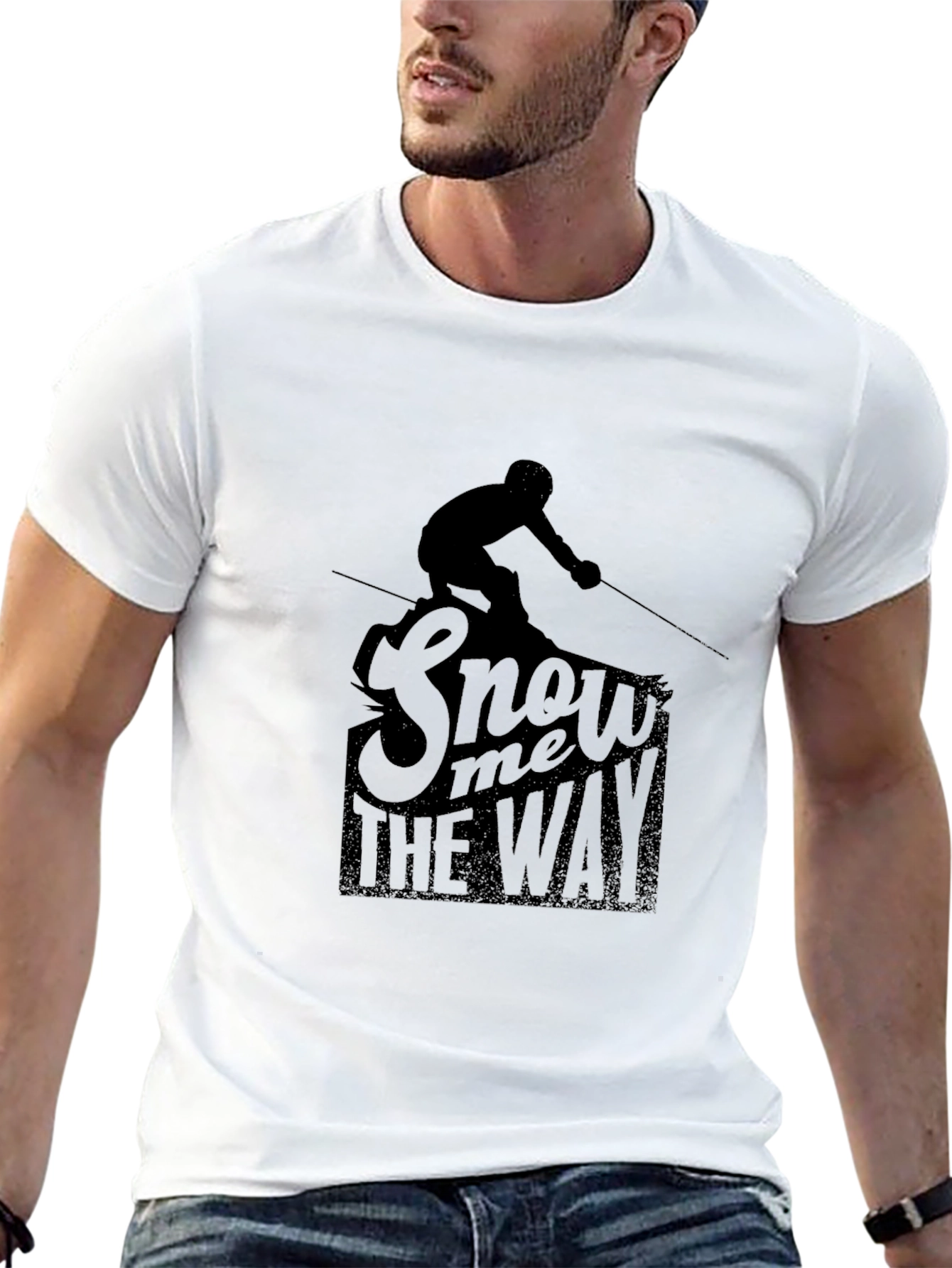 Snow Me the Way Graphic T-Shirt - Black