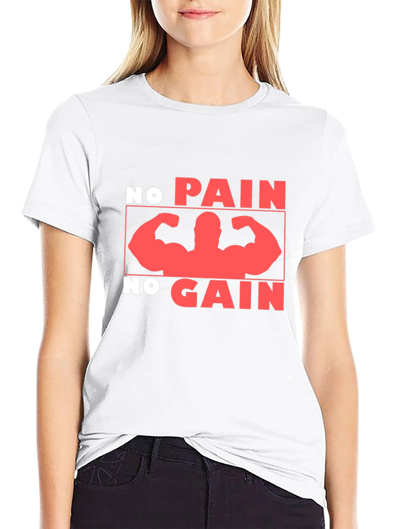 No Pain No Gain Graphic Tee - Black