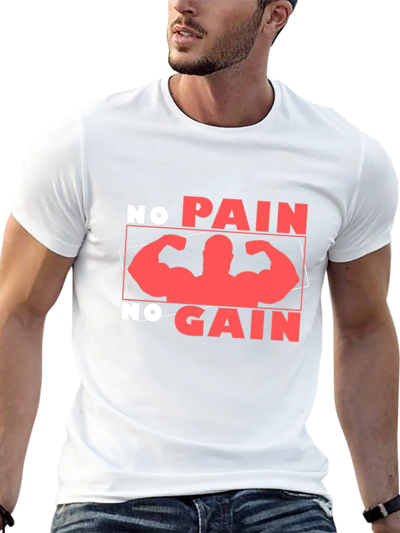 No Pain No Gain Graphic Tee - Black