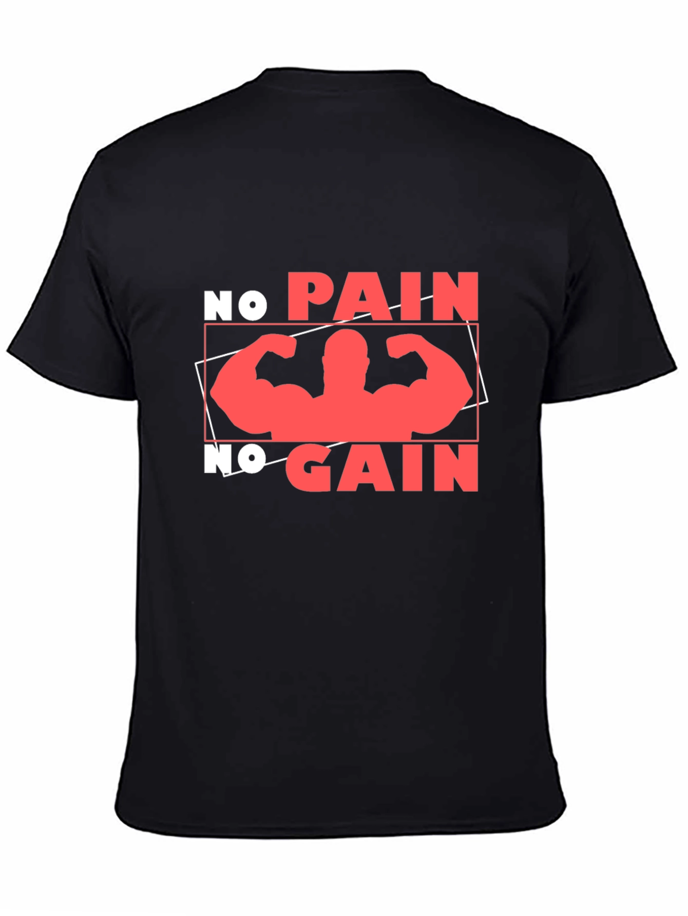 No Pain No Gain Graphic Tee - Black