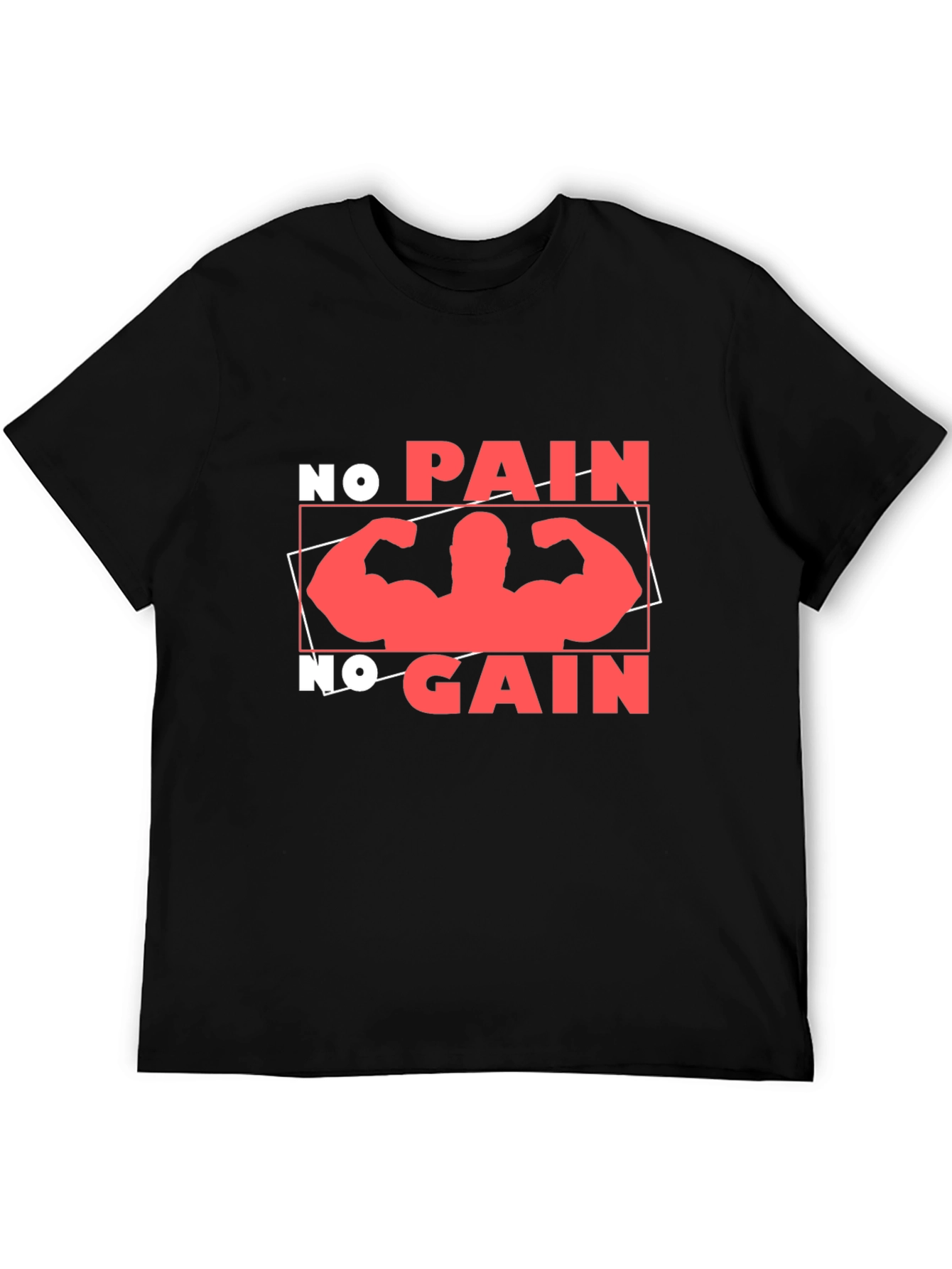 No Pain No Gain Graphic Tee - Black