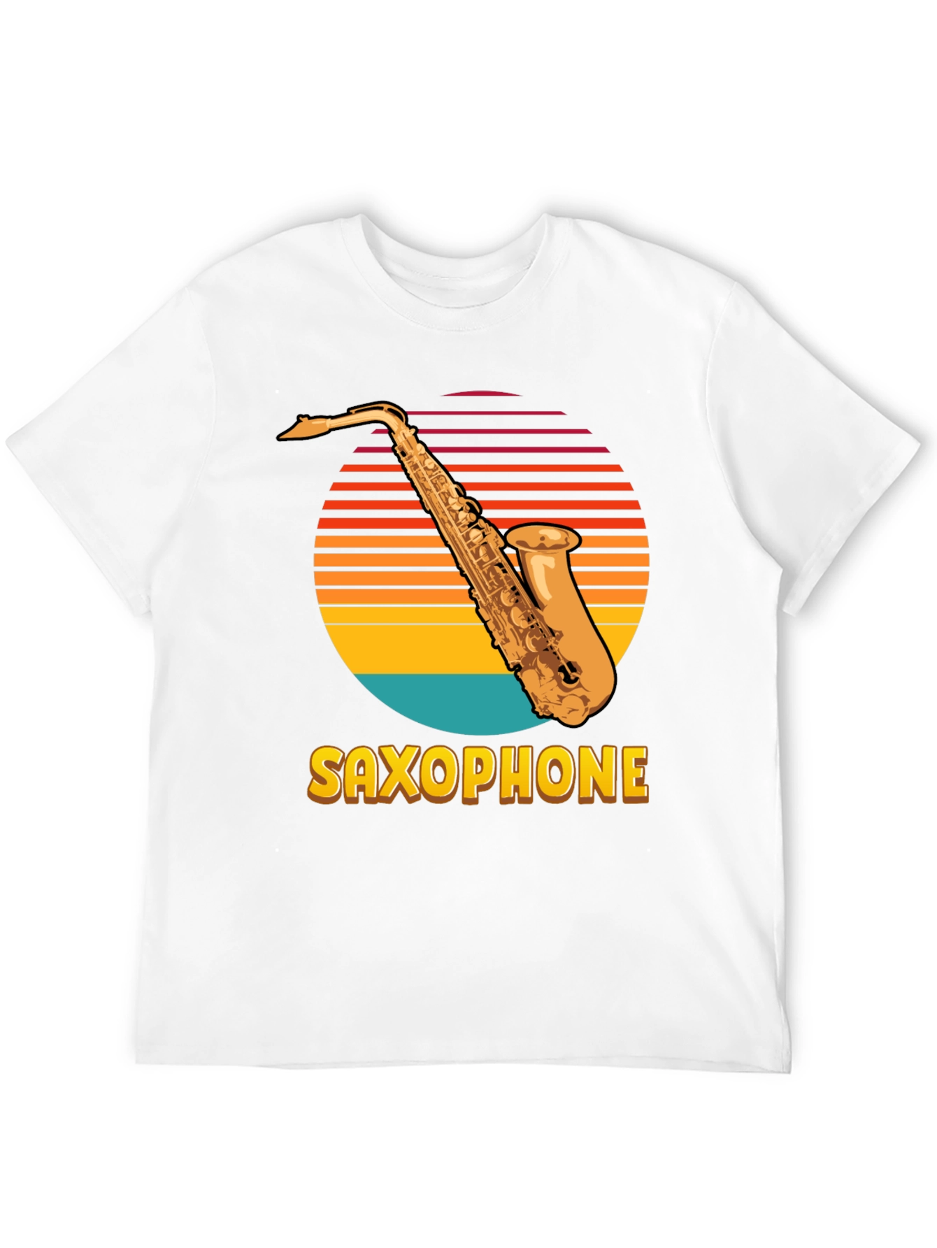Retro Saxophone Sunset Graphic T-Shirt