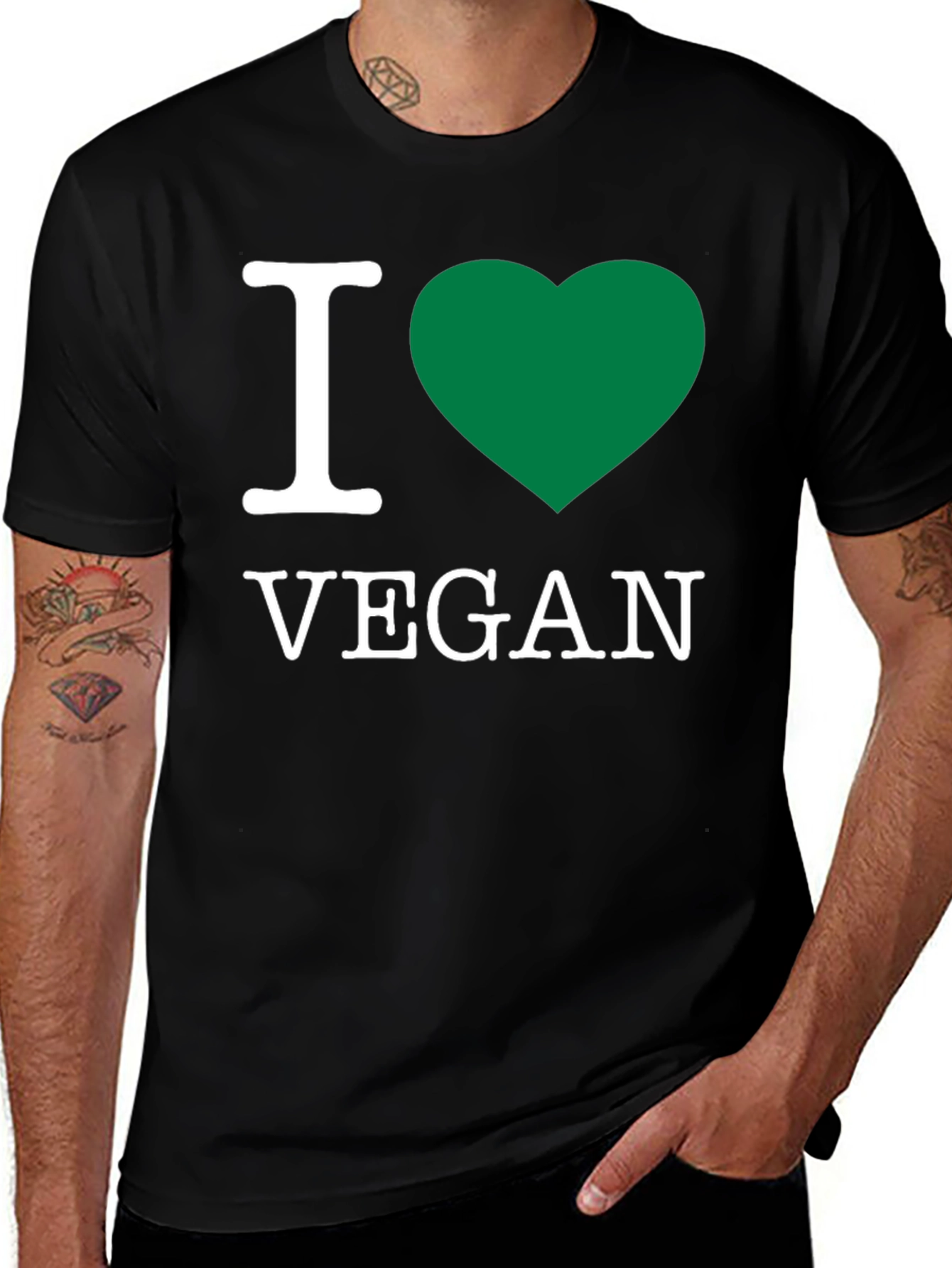 I Heart Vegan T-Shirt - Black