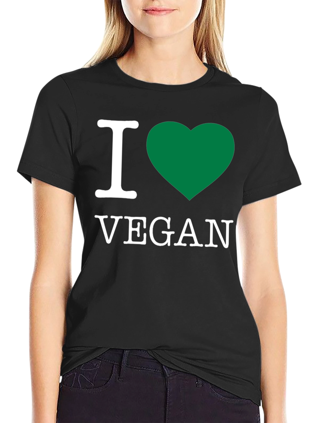 I Heart Vegan T-Shirt - Black
