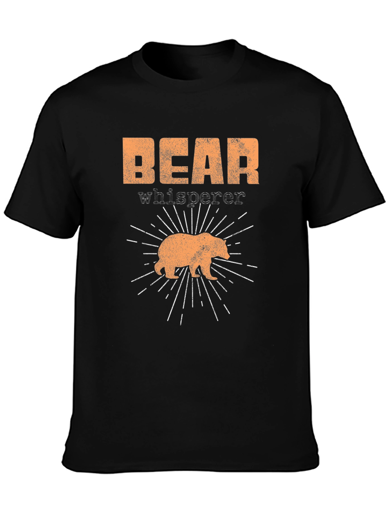 Bear Whisperer Black Graphic T-Shirt
