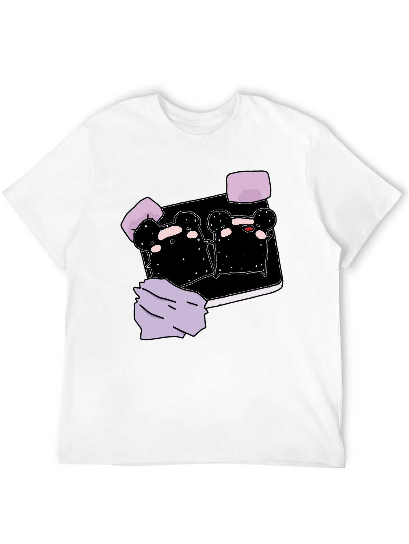 Galaxy Toast Cartoon Graphic T-Shirt